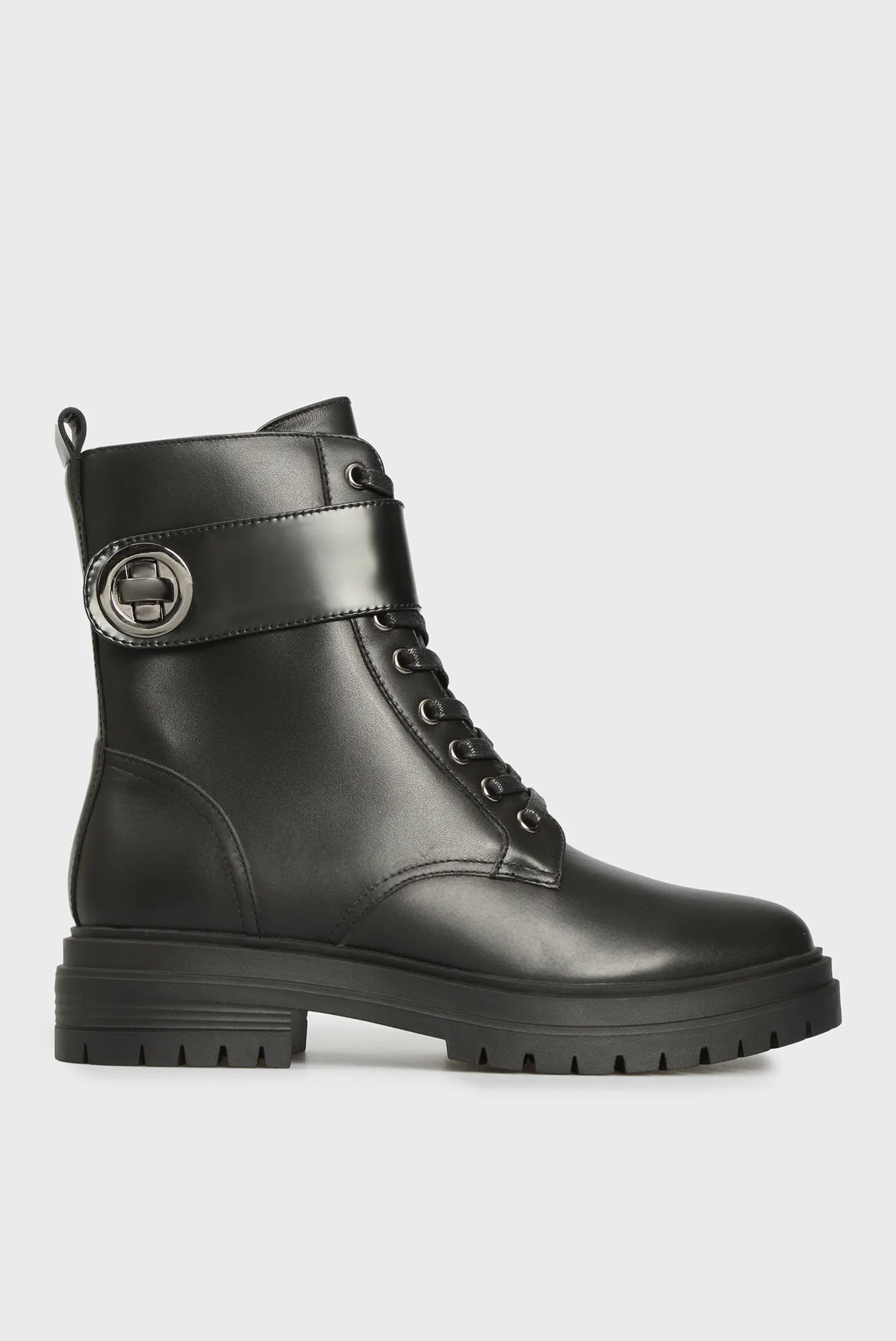 Женские черные кожаные ботинки Delaney 6