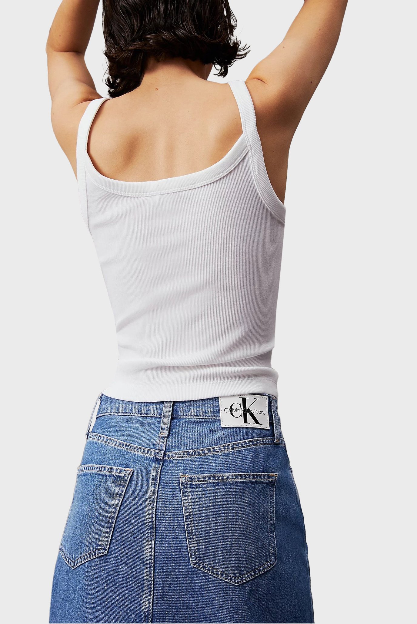 Женская синяя джинсовая юбка TROUSER POCKET MAXI 4