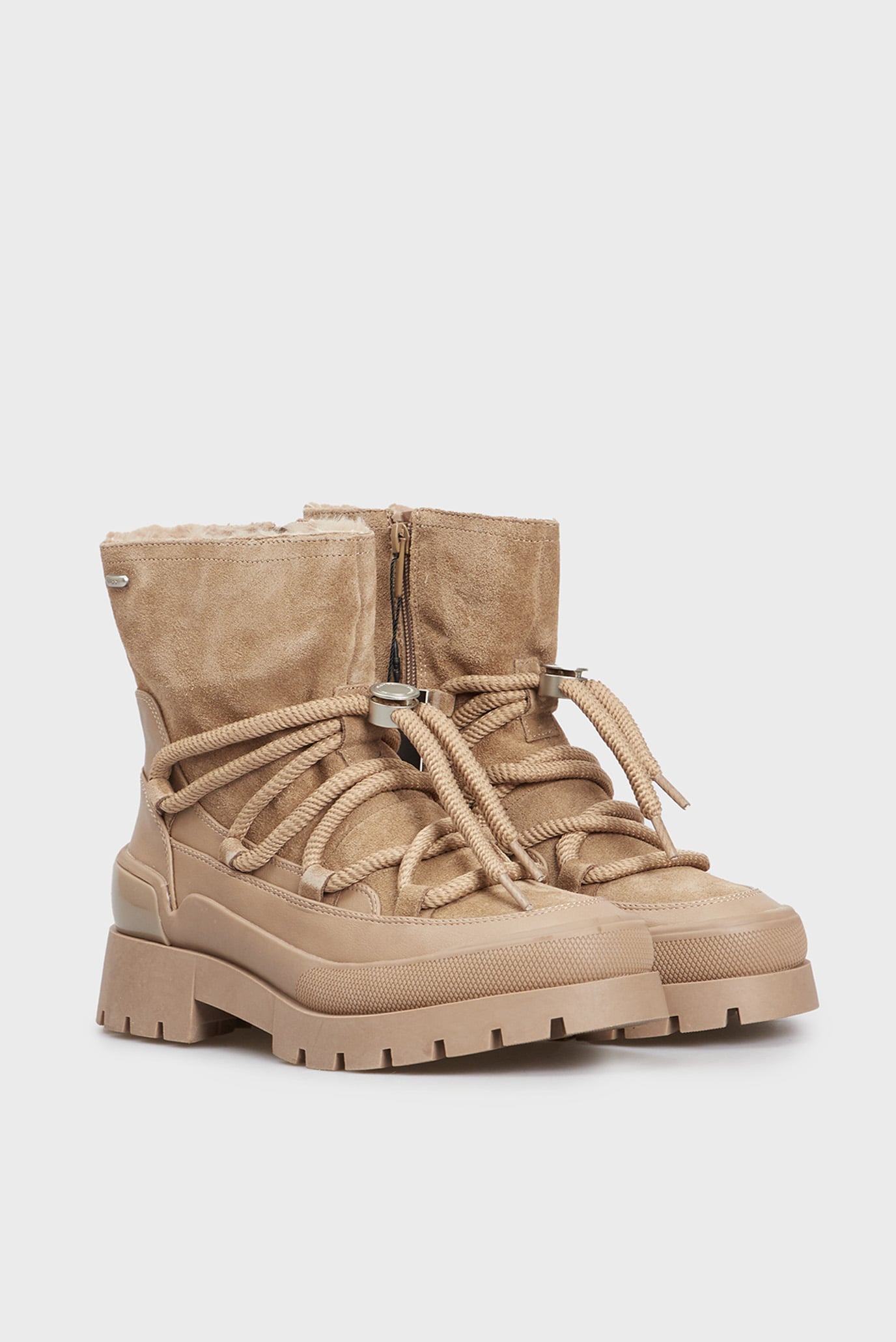 Женские бежевые замшевые полусапоги PISANA KYOTO 3