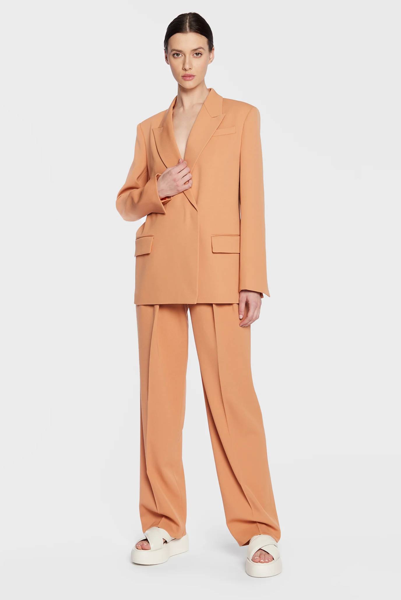 Брюки WOOL TWILL PLEATED STRAIGHT PANT 4