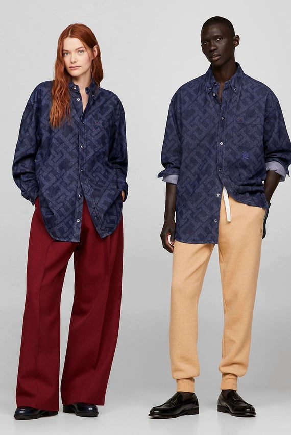 Рубашка THC DG MONOGRAM DENIM SHIRT