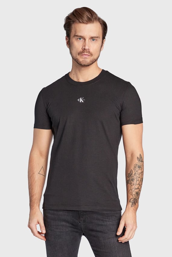 Мужская черная футболка MICRO MONOLOGO TEE Calvin Klein Jeans