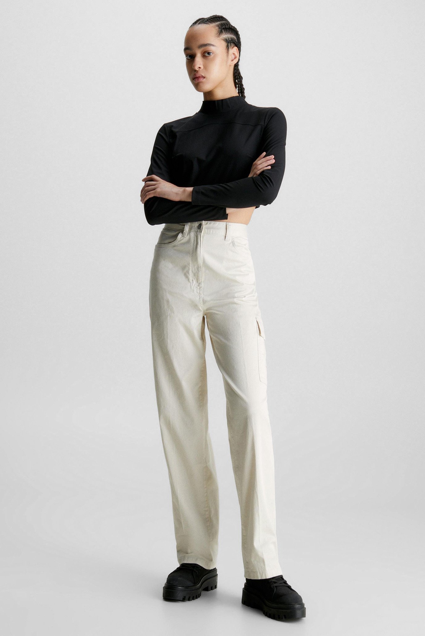 Брюки STRETCH TWILL HIGH RISE STRAIGHT 10