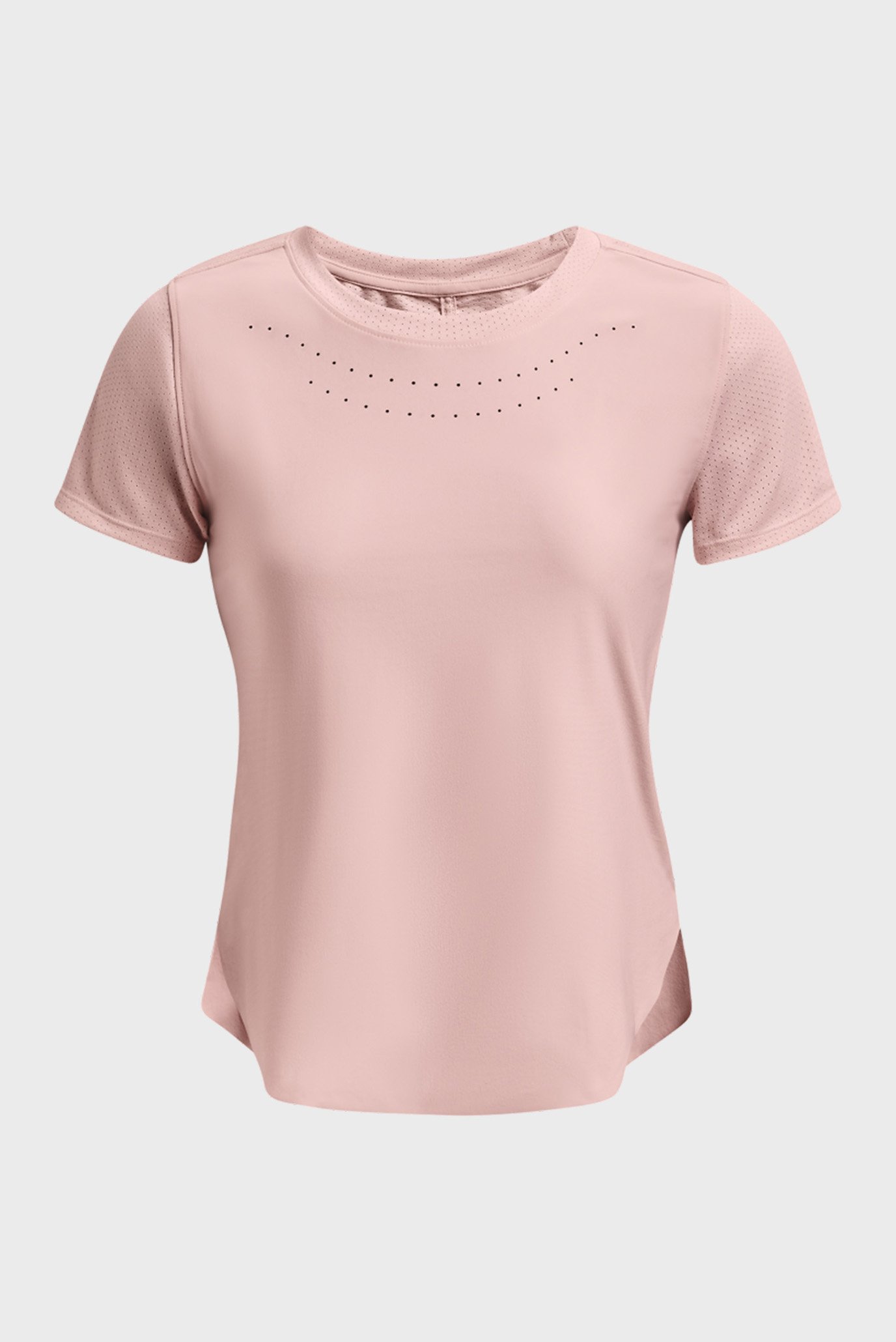 Женская розовая футболка UA PaceHER Tee 4