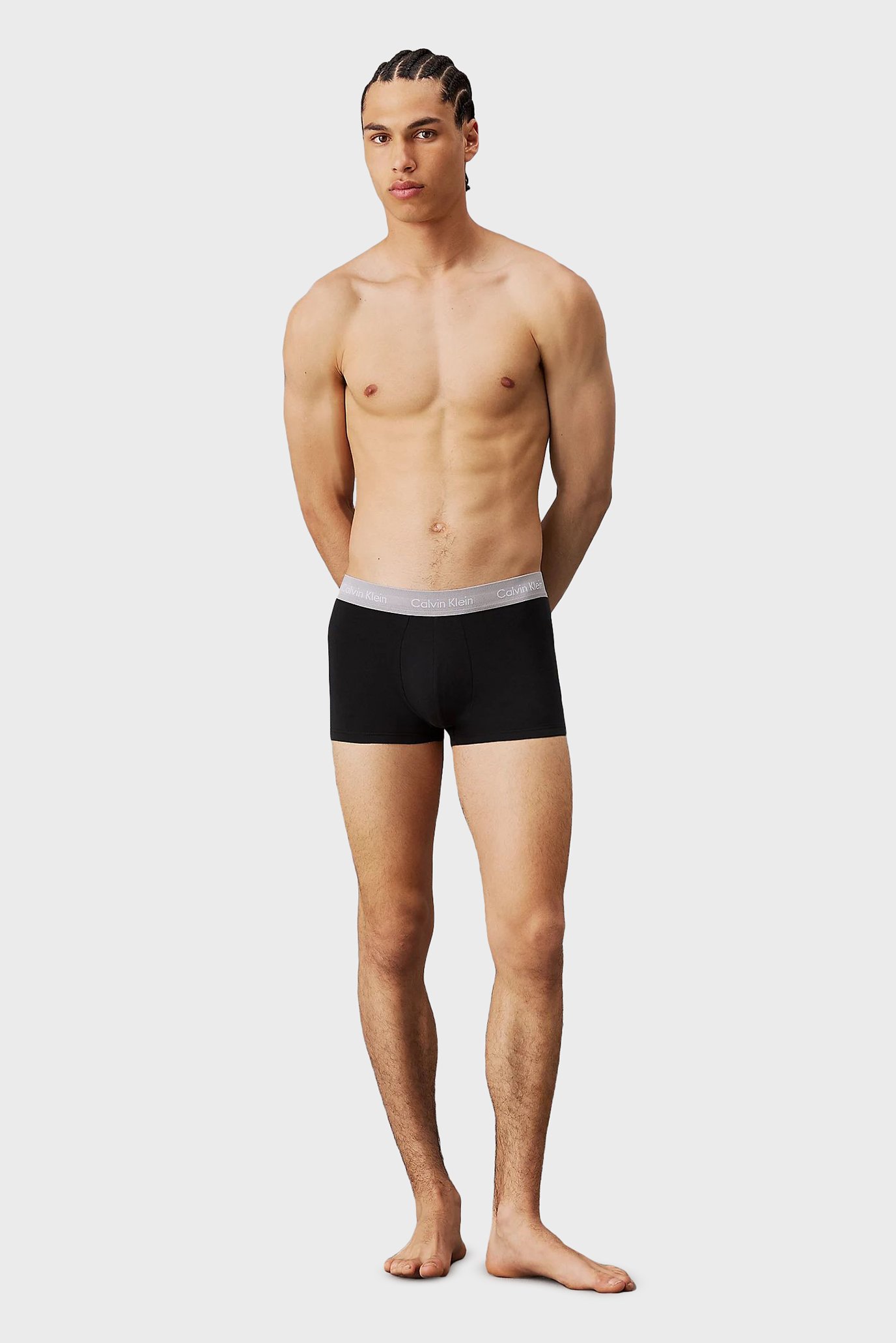 Мужские черные боксеры (3 шт) LOW RISE TRUNKCalvin Klein Мужские черные боксеры (3 шт) LOW RISE TRUNK 4