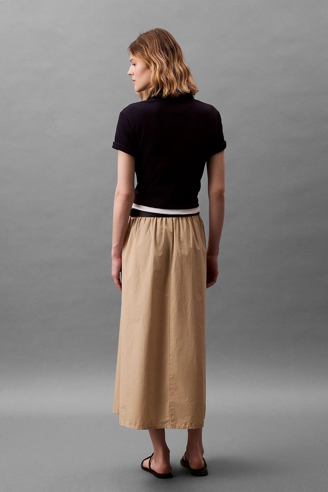 Юбка POPLIN PULL ON MIDI SKIRT 3