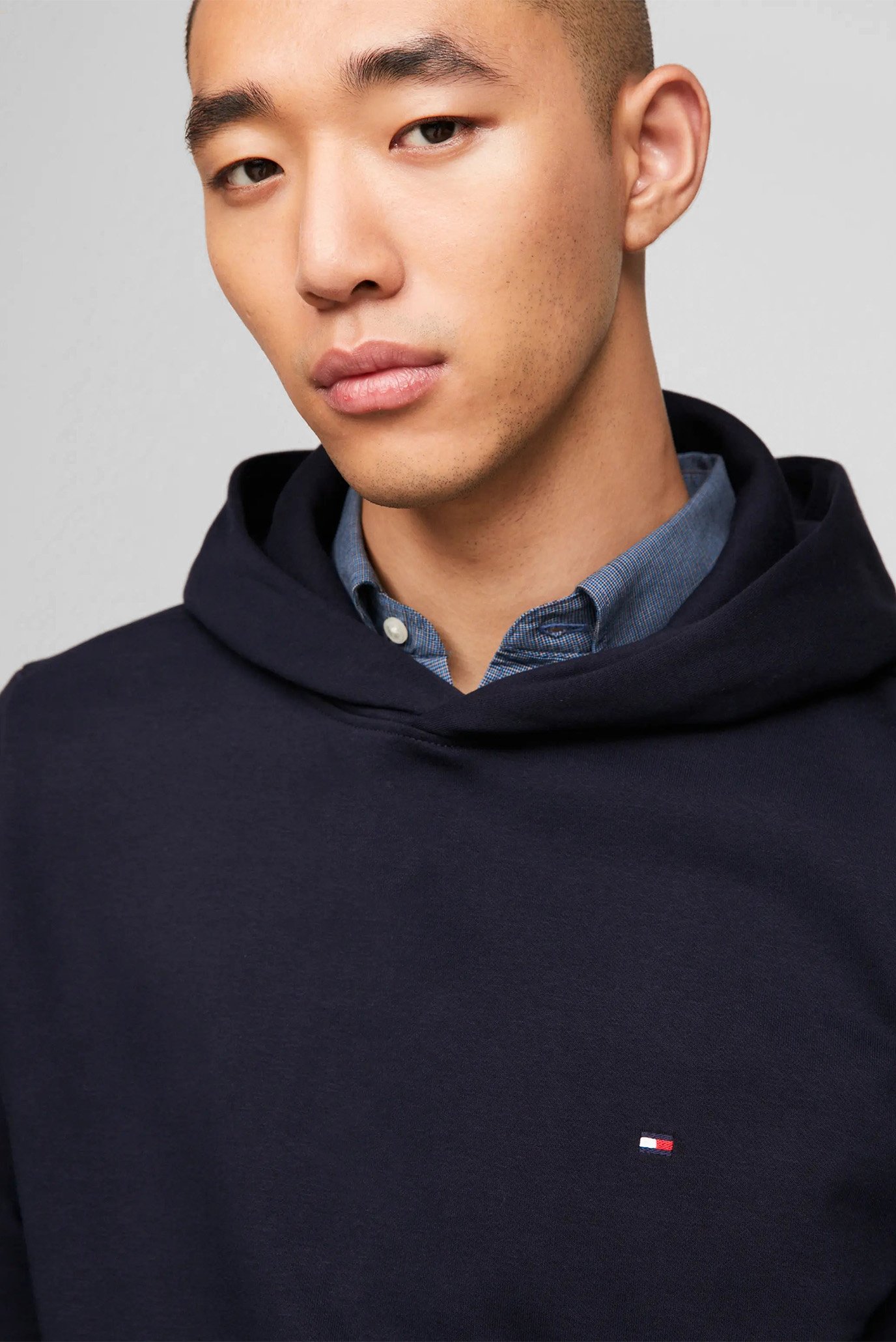 Мужское темно-синее худи FLAG LOGO 4