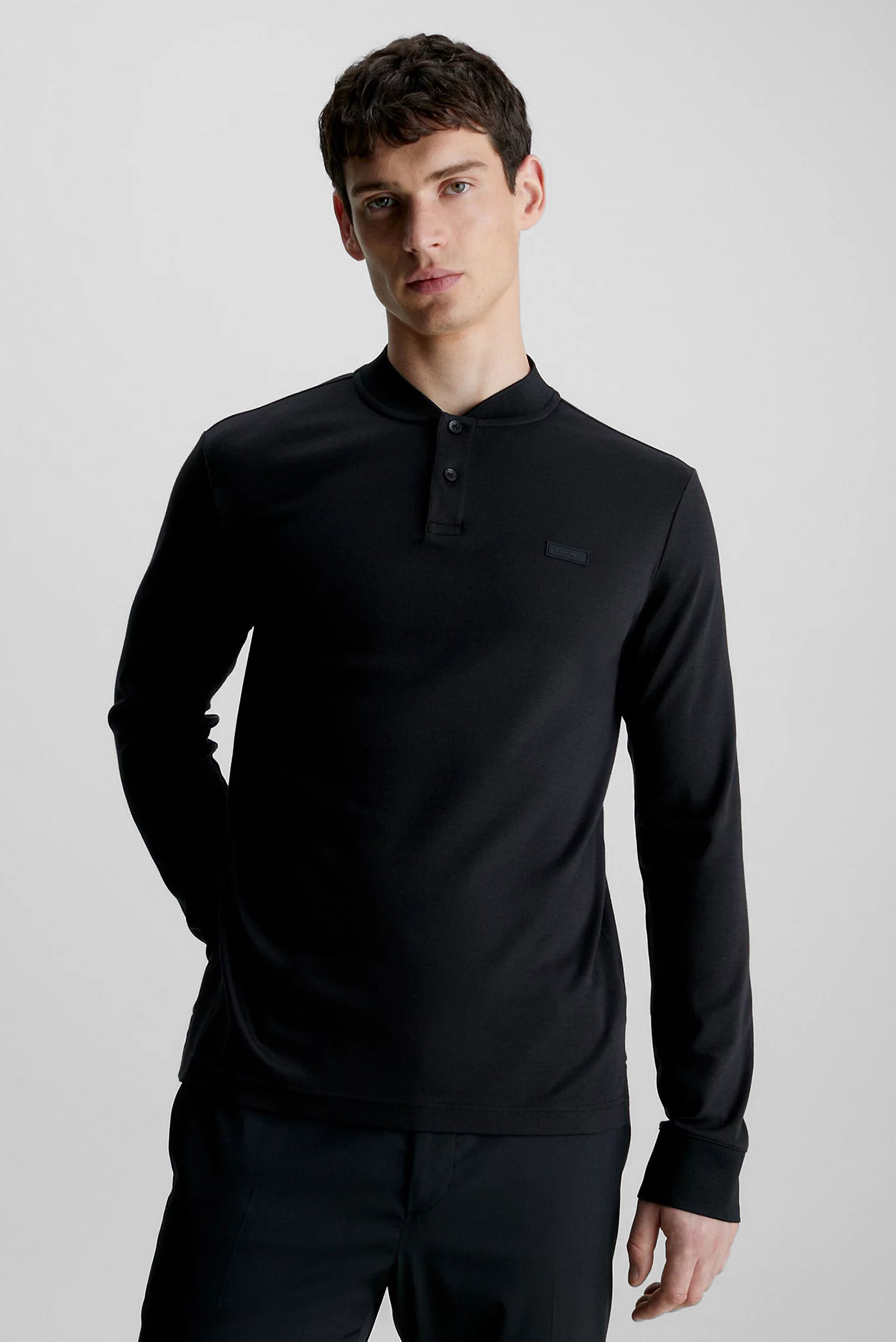 Поло с длинным рукавом SMOOTH COTT STAND COLLAR LS POLO 1