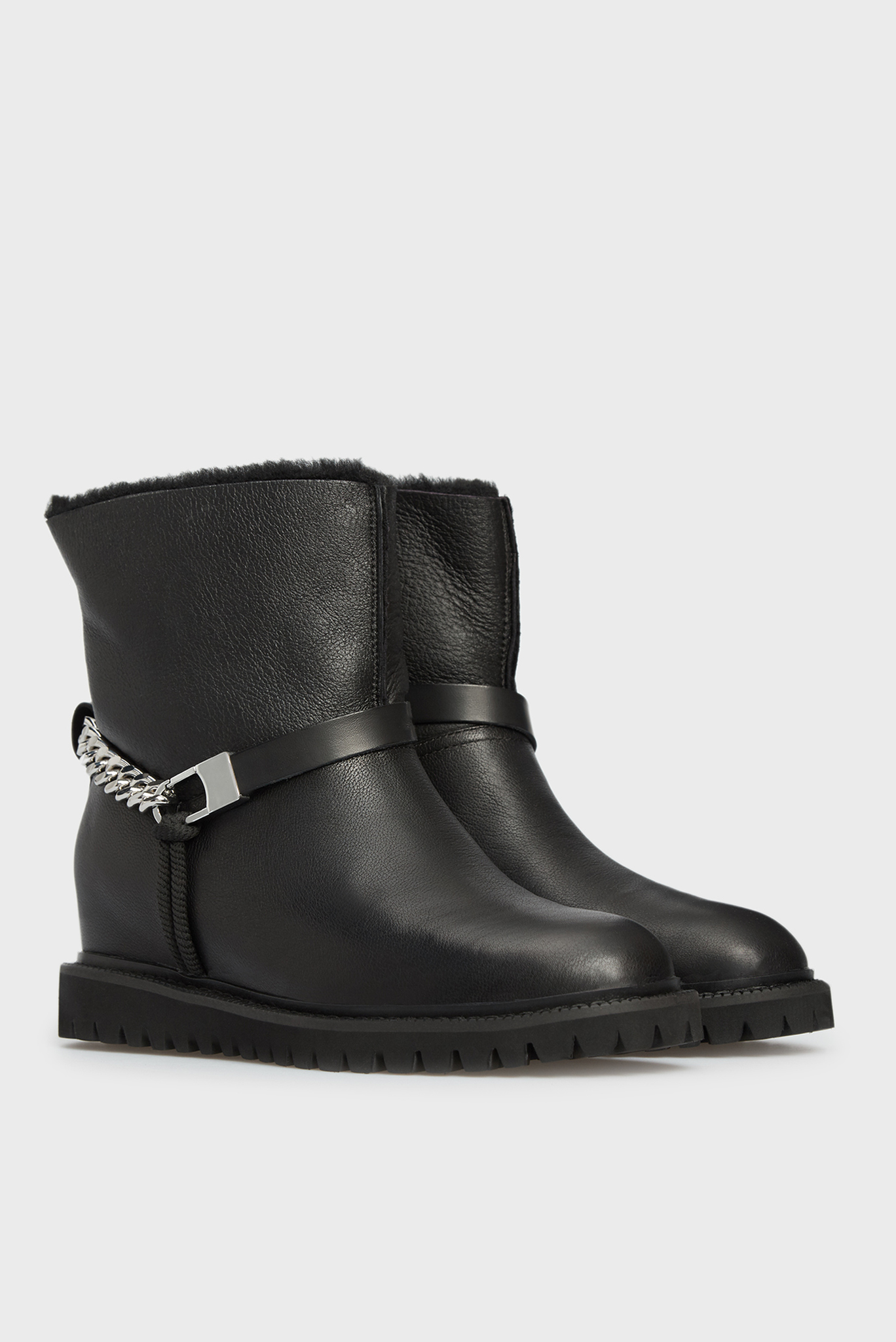 Женские черные кожаные ботинки Alsafi 3