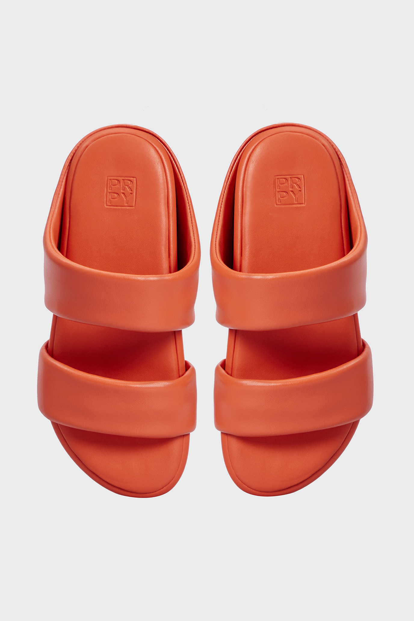Женские оранжевые кожаные слайдеры Cody 8