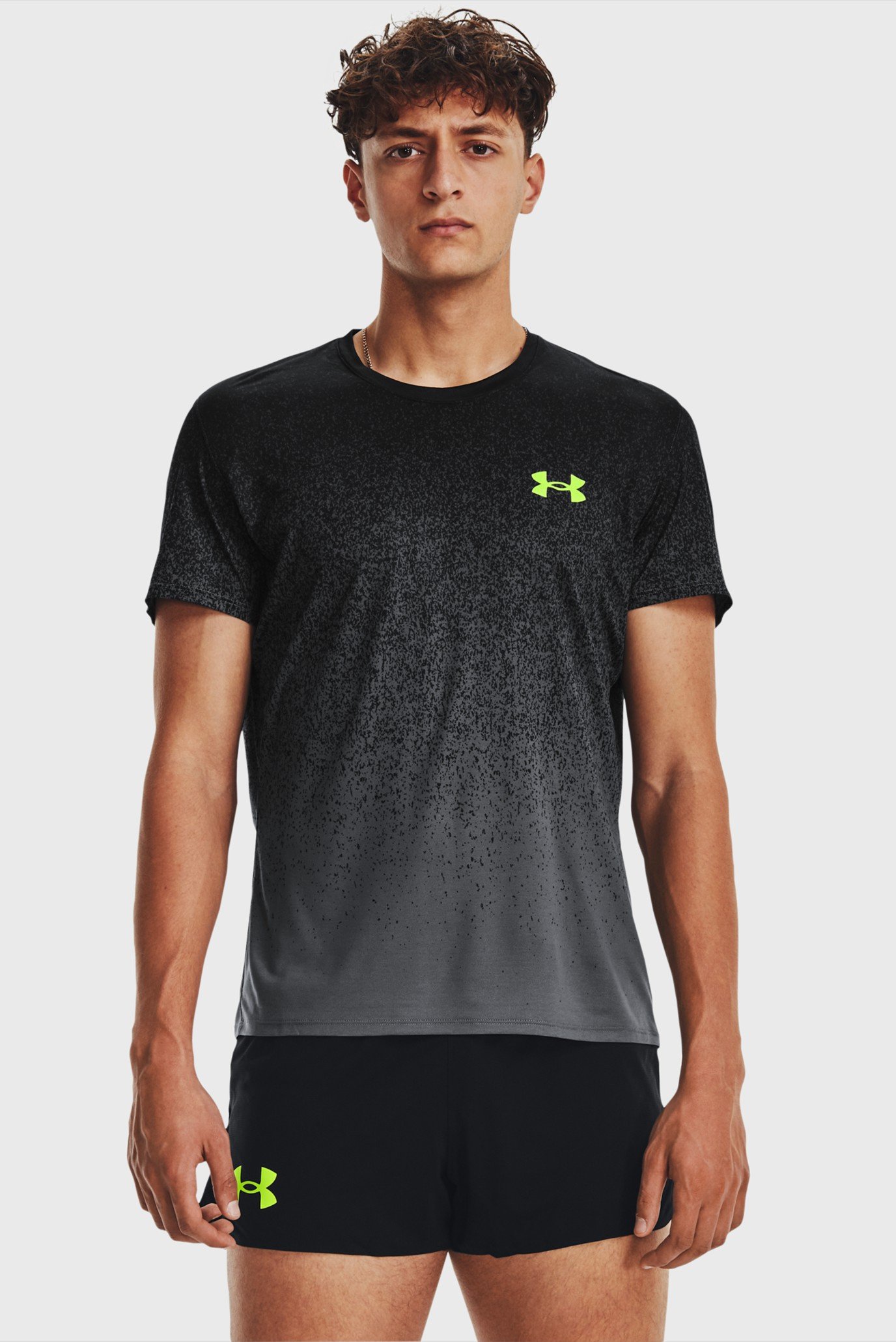 Мужская черная футболка UA RUSH CICADA SHORTSLEEVE 12