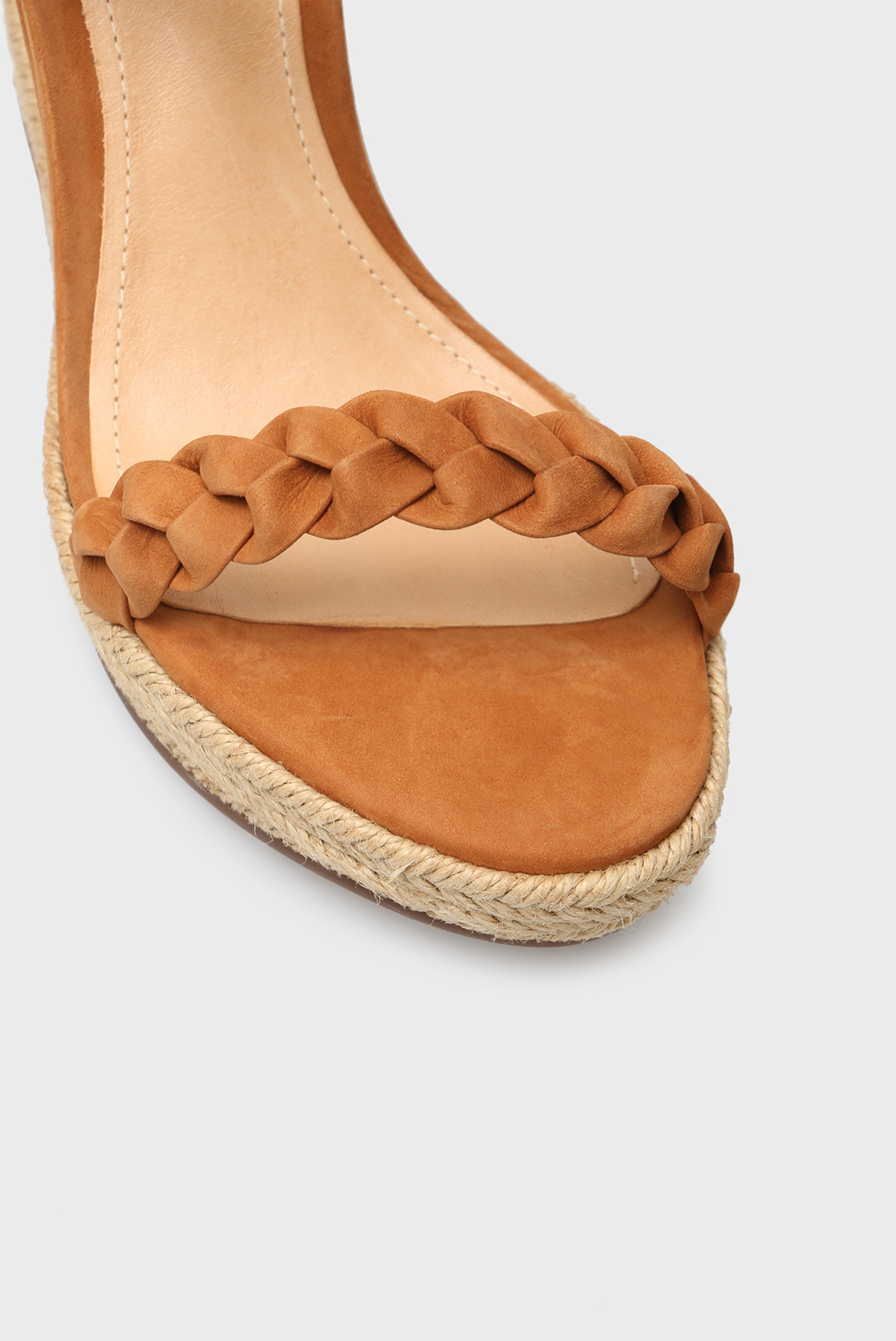 Женские рыжие кожаные босоножки 8