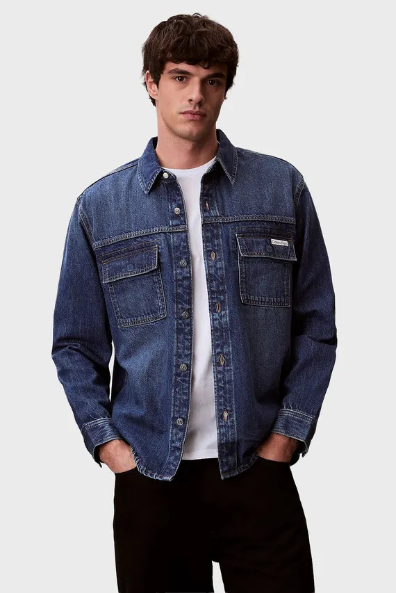 Куртка джинсовая LINEN UTILITY SHIRT JACKET DEEP Calvin Klein Jeans