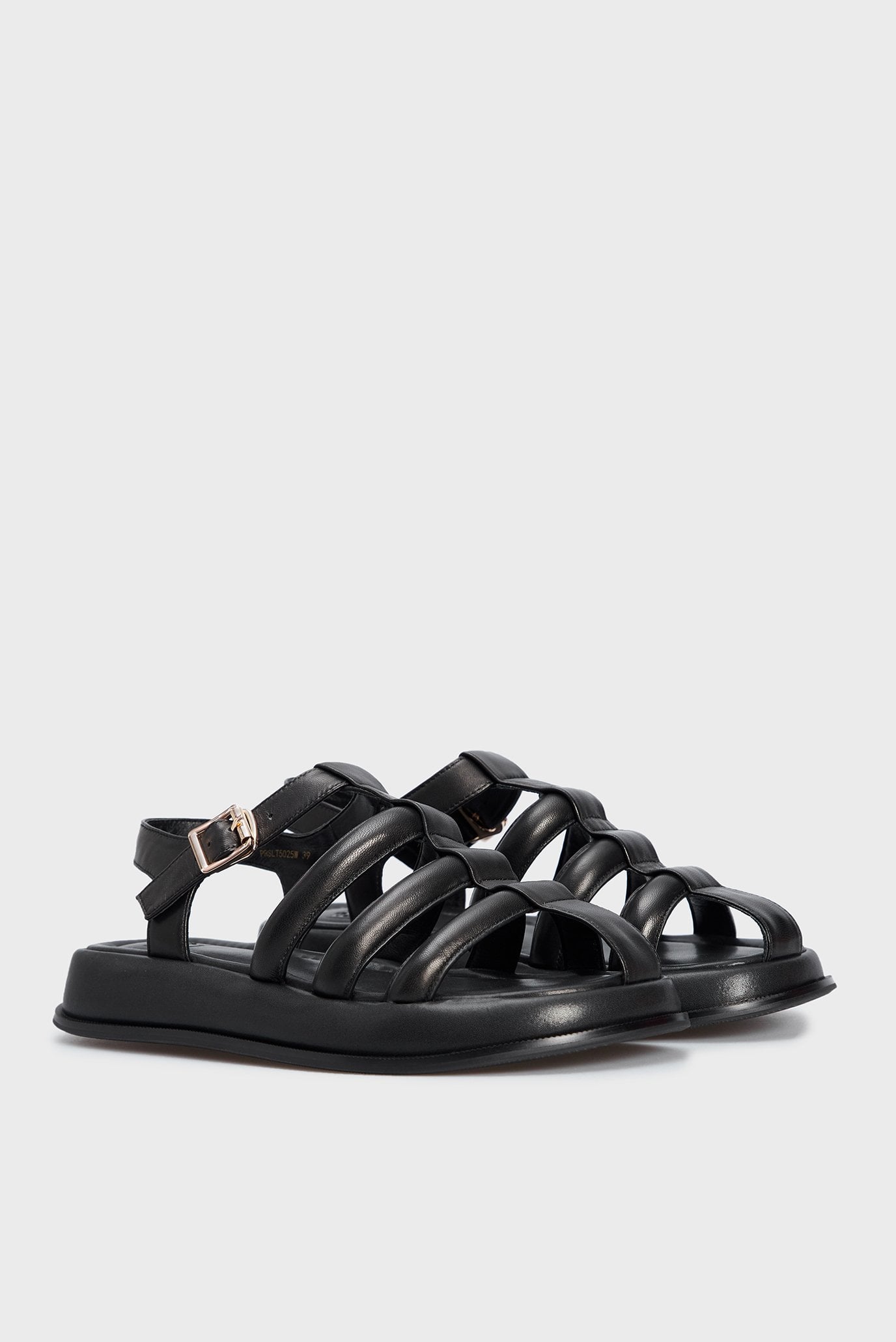 Женские черные кожаные сандалии Vicky 3