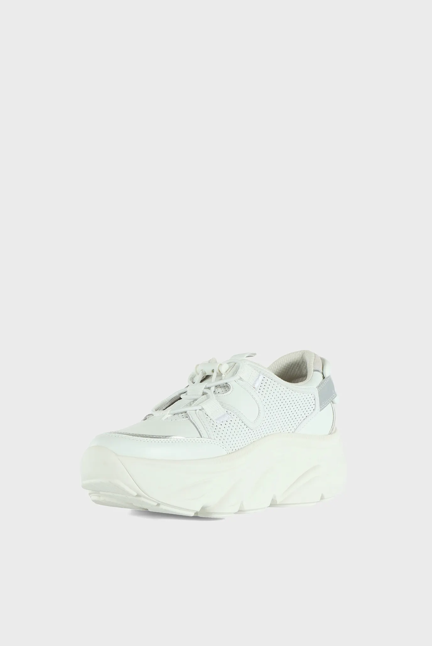 Кроссовки STEFFY 02 - SNEAKER CALF LEATHER PERFORA WHITE 2