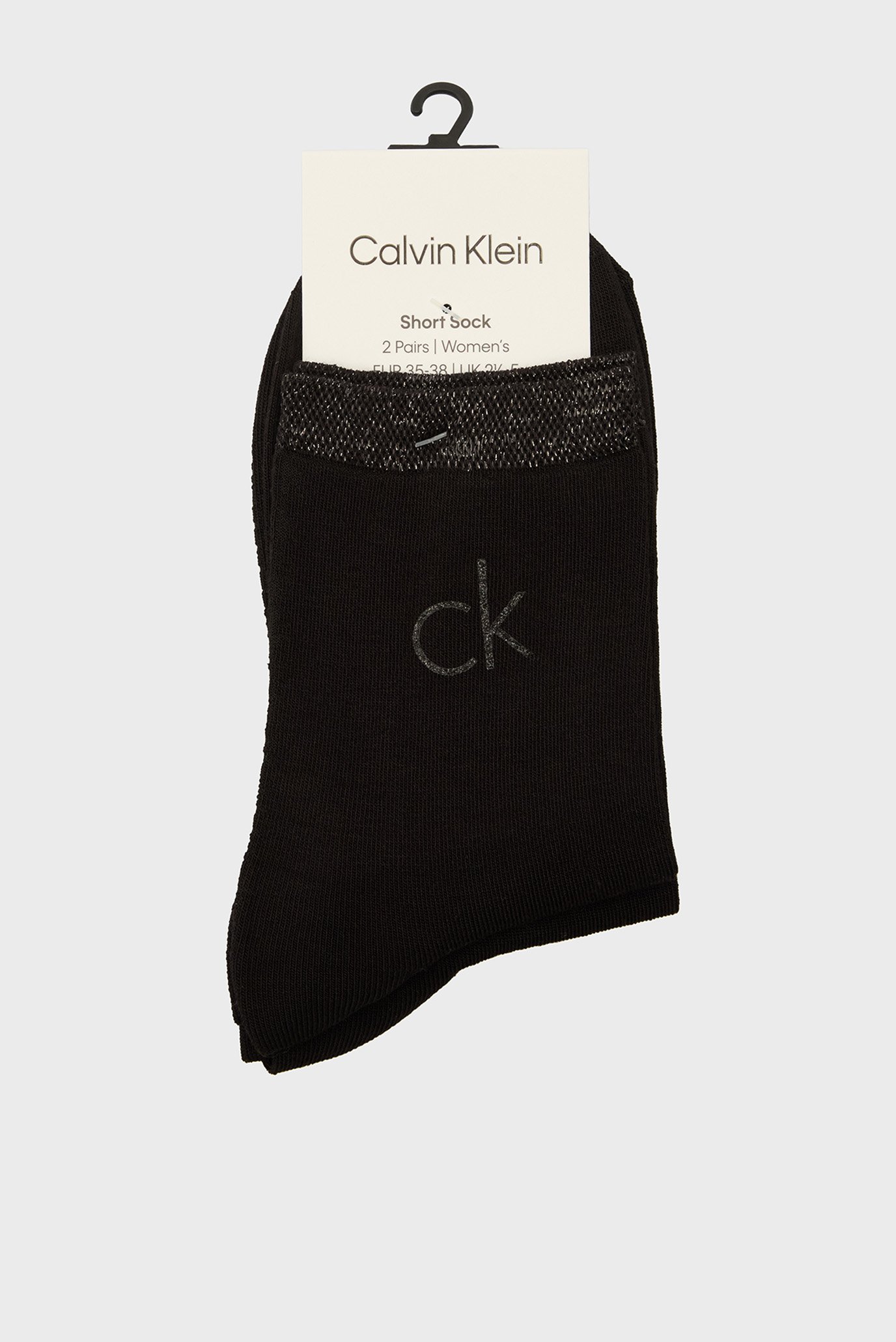 Носки/CK WOMEN SHORT SOCK 2P SHINY LOGO 1