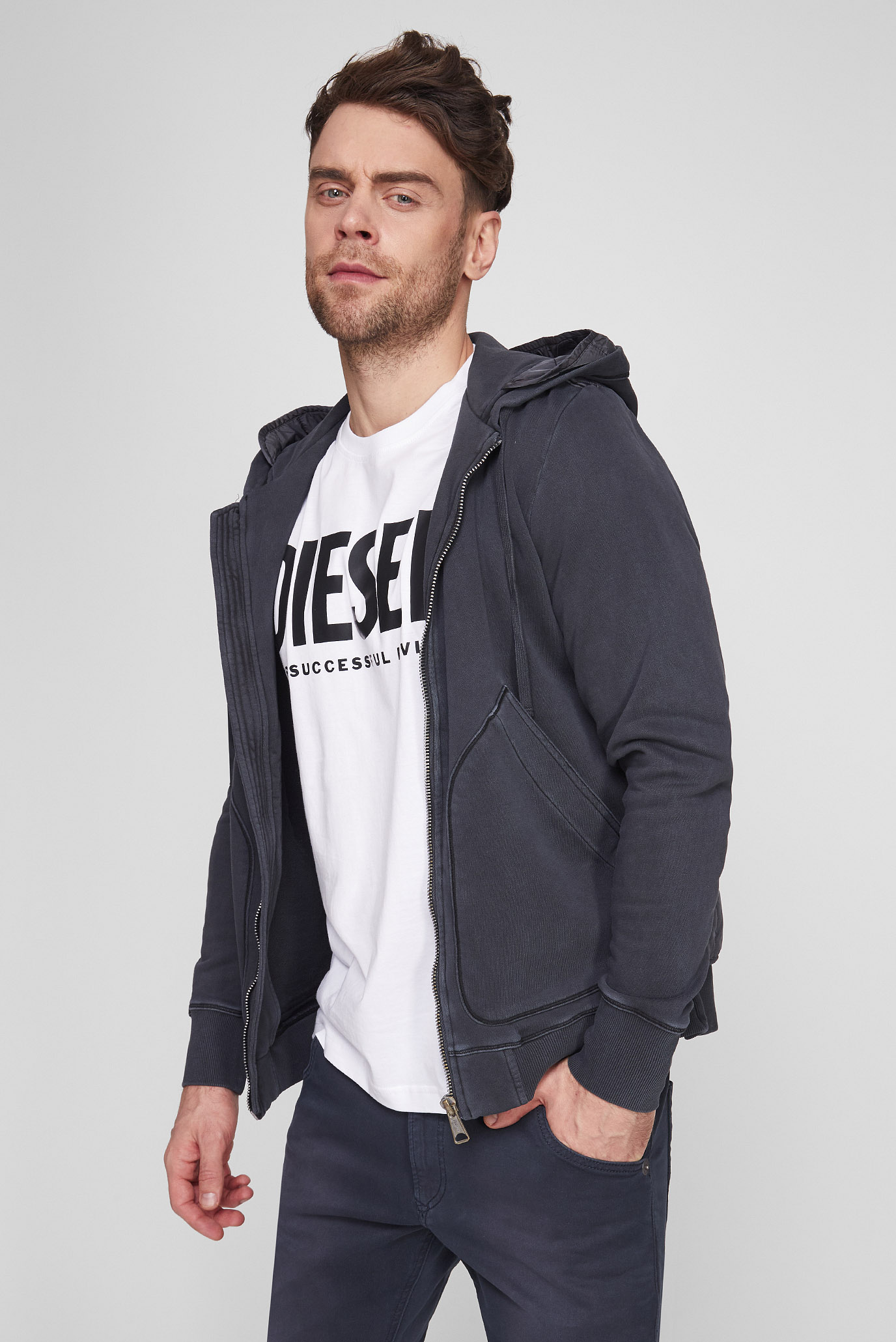 Мужское серое худи J-VESTOL 8