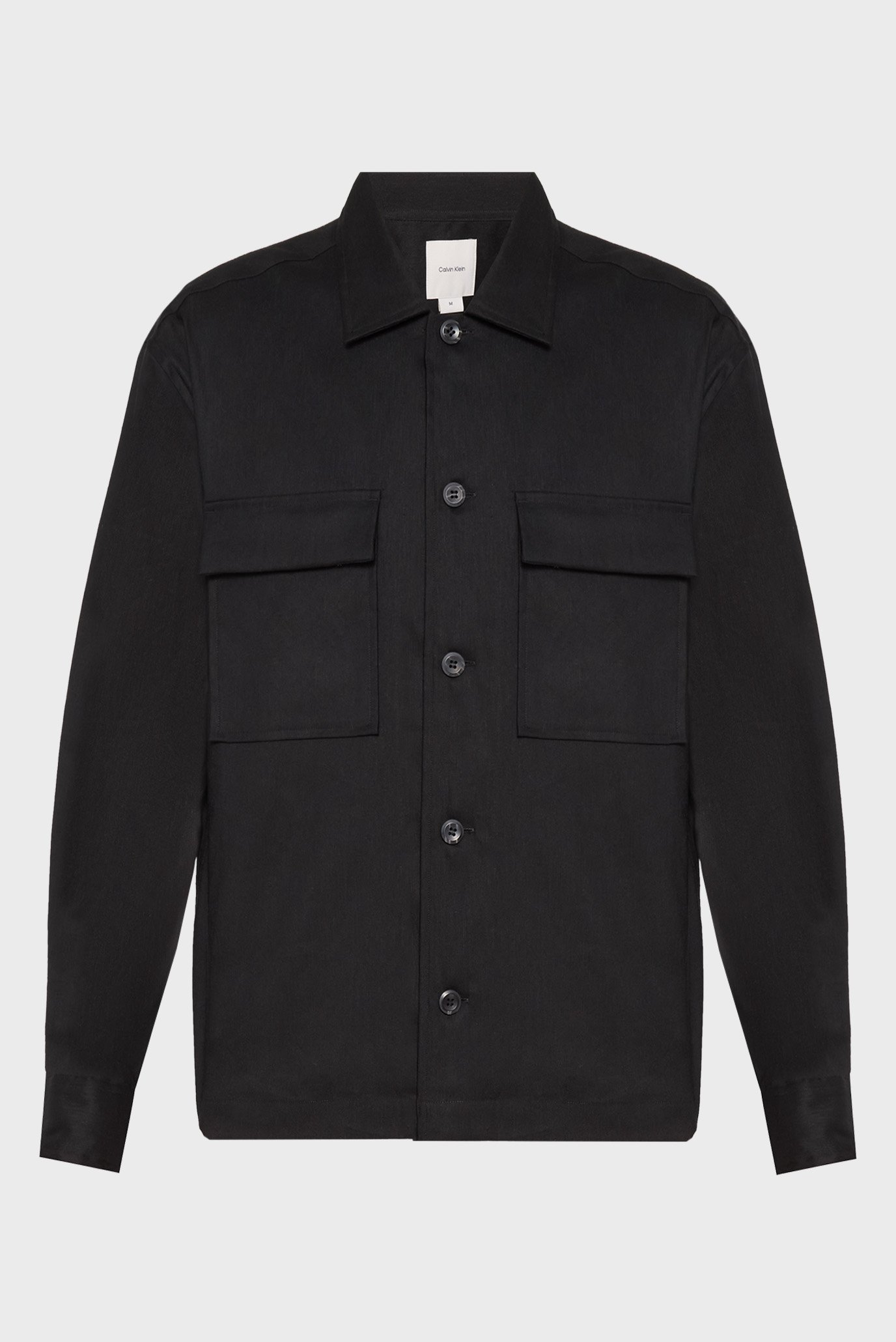 Мужская черная рубашка STRETCH OVERSHIRT 1