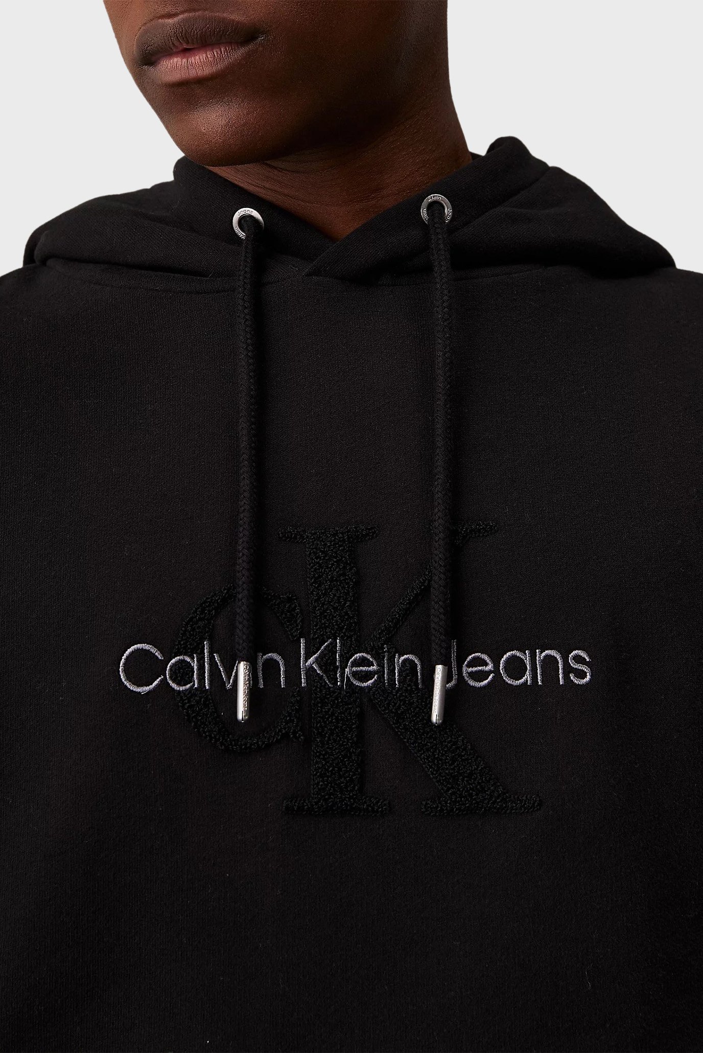 Мужское черное худи CHENILLE MONOLOGO 4