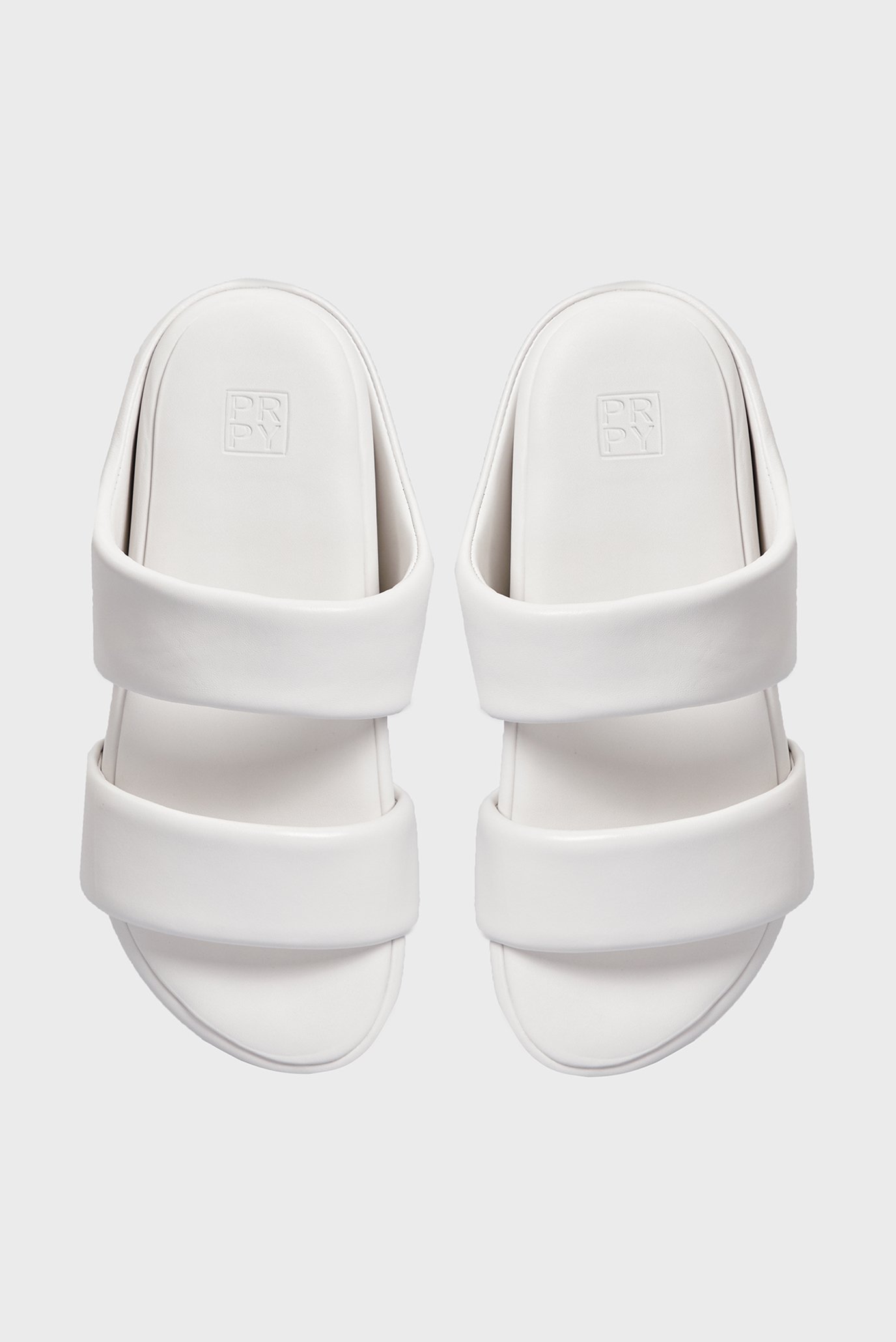 Женские белые кожаные слайдеры Cody 4