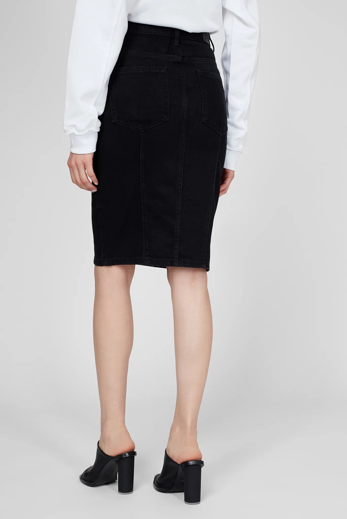 Женская черная джинсовая юбка DE-PENCIL-ZIP 4