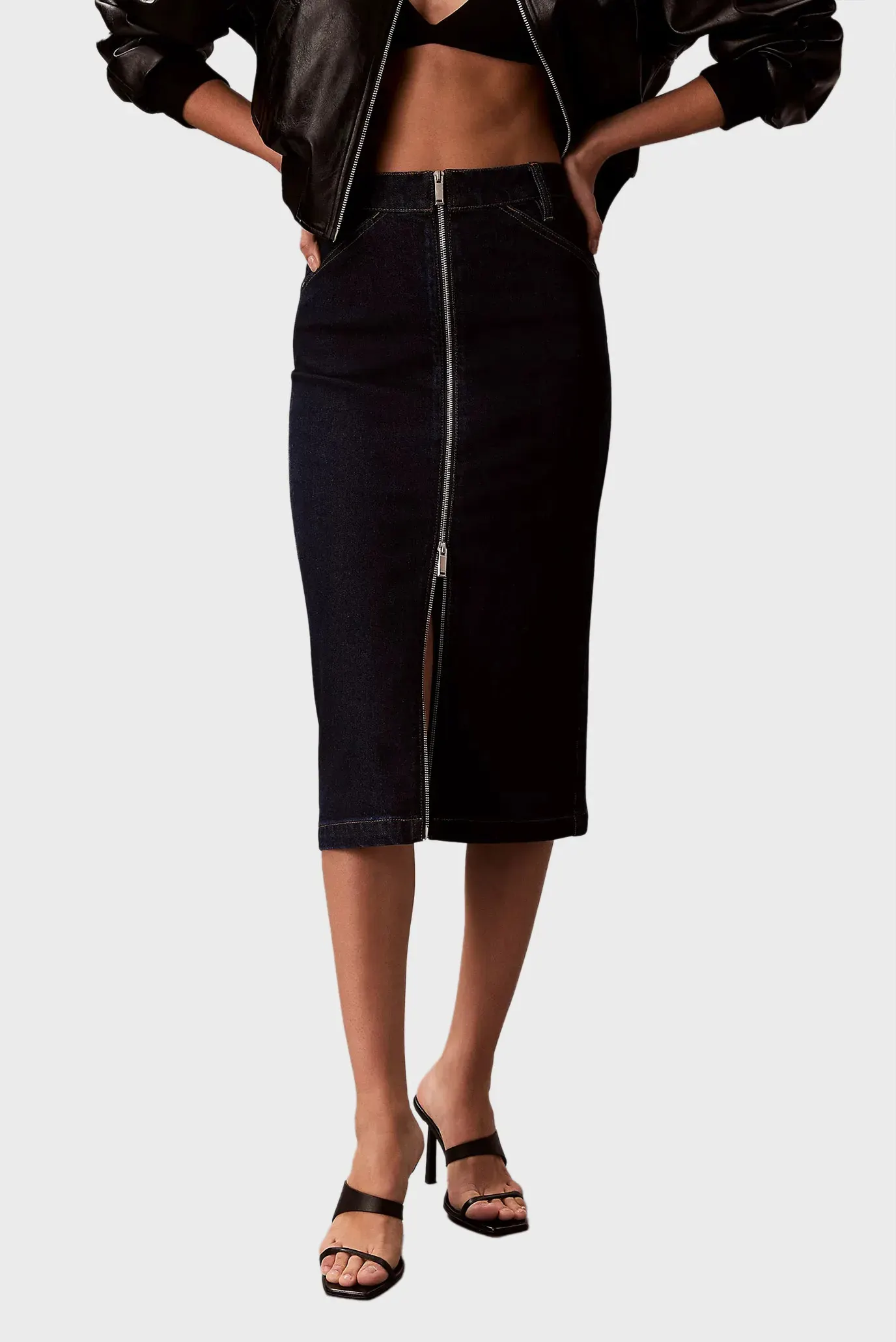 Юбка DENIM ZIP FRONT SKIRT CK CLASSIC 1