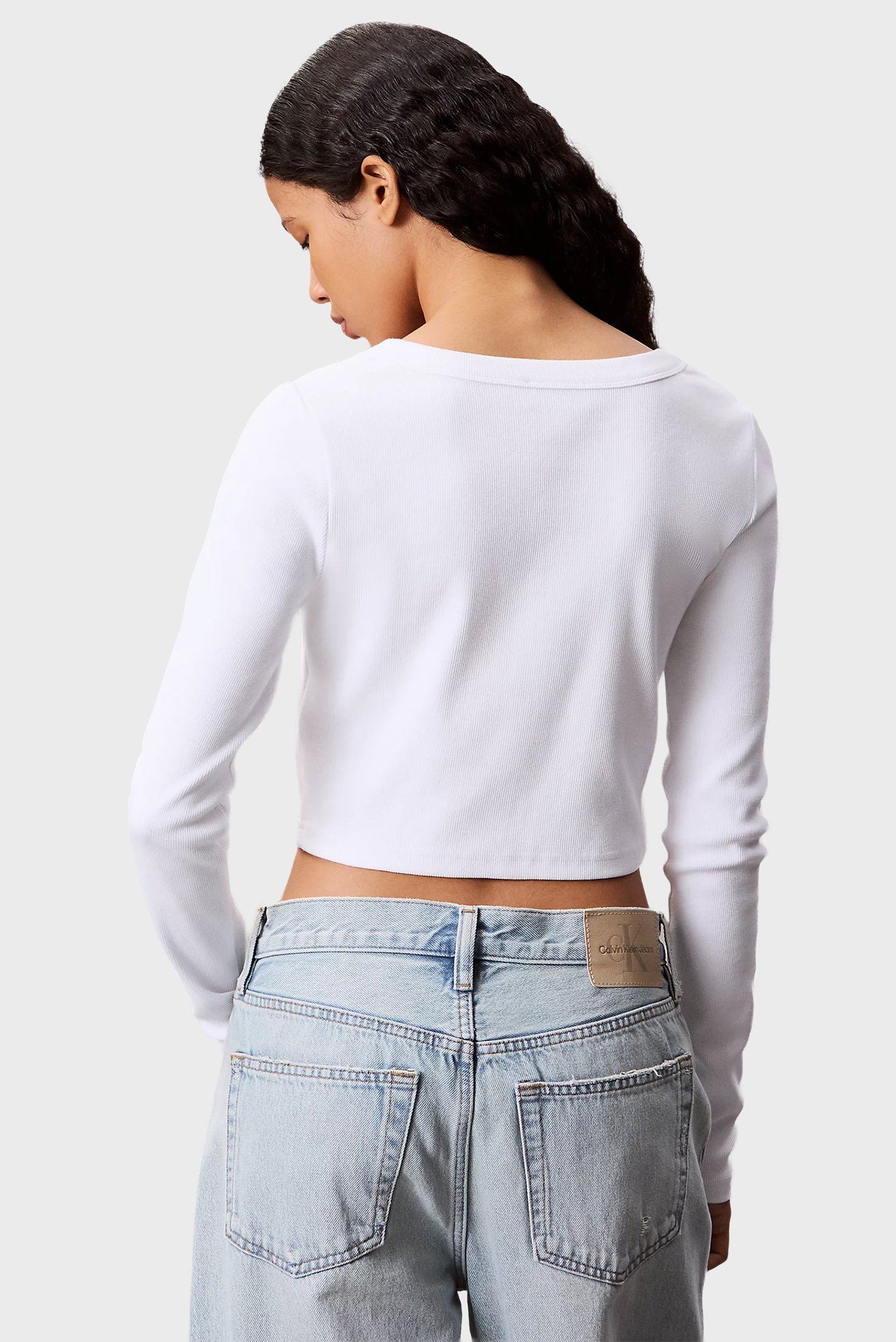 Топ LS WOVEN LABEL 2X2 COTTON RIB CA 3