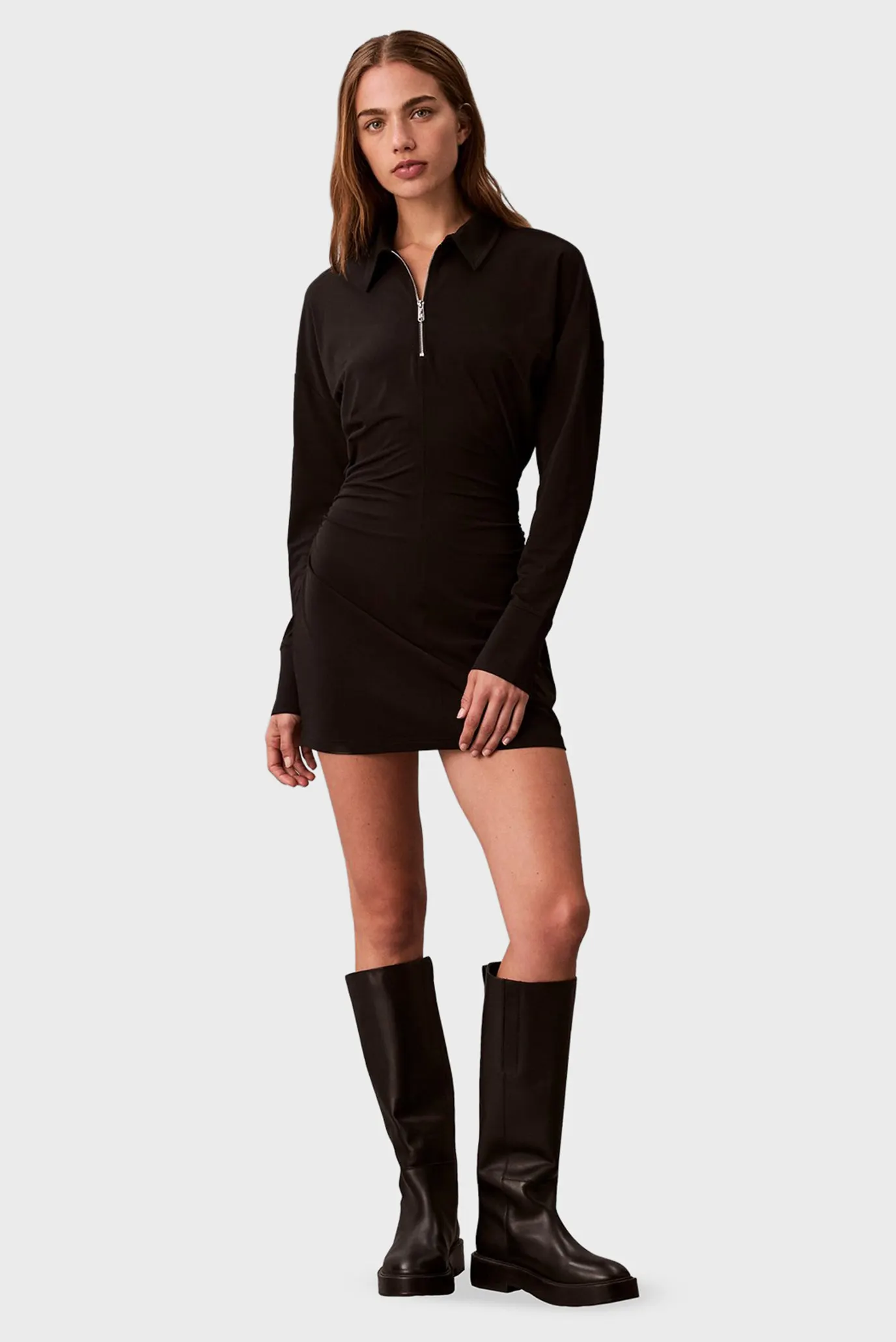 Платье LS CREPE JERSEY POLO MINI DRESS 2
