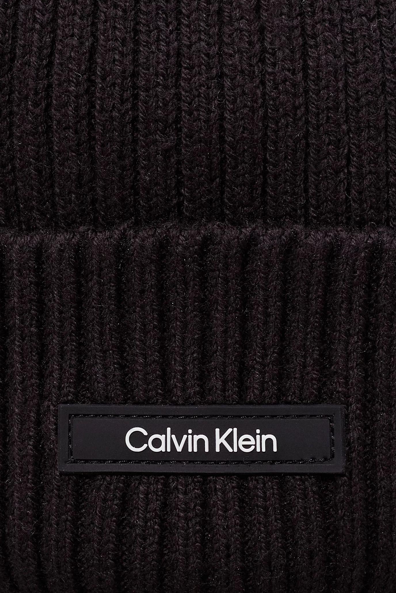 Мужская черная шапка CLASSIC COTTON RIB BEANIE 4