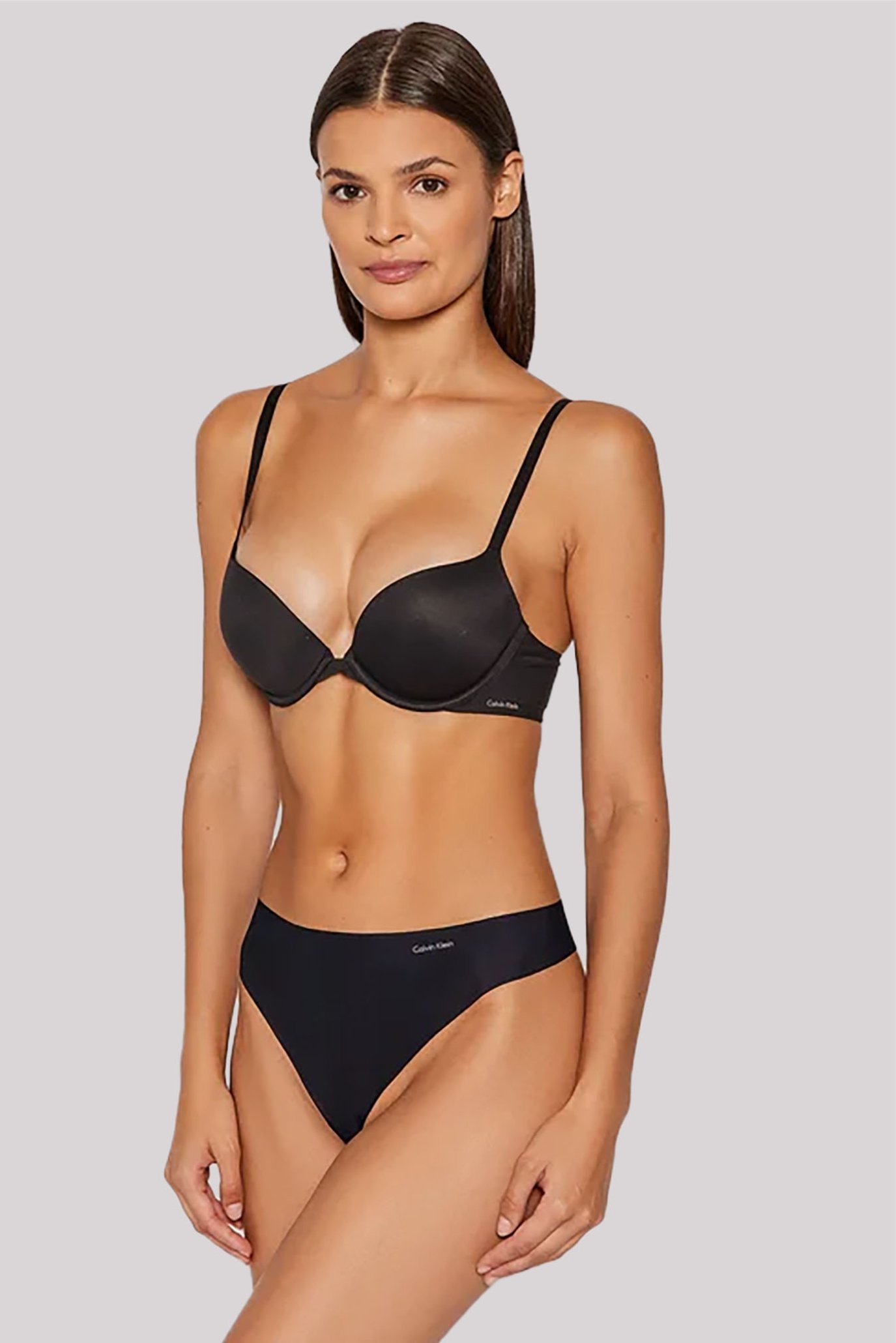 Женские черные трусики THONG 4