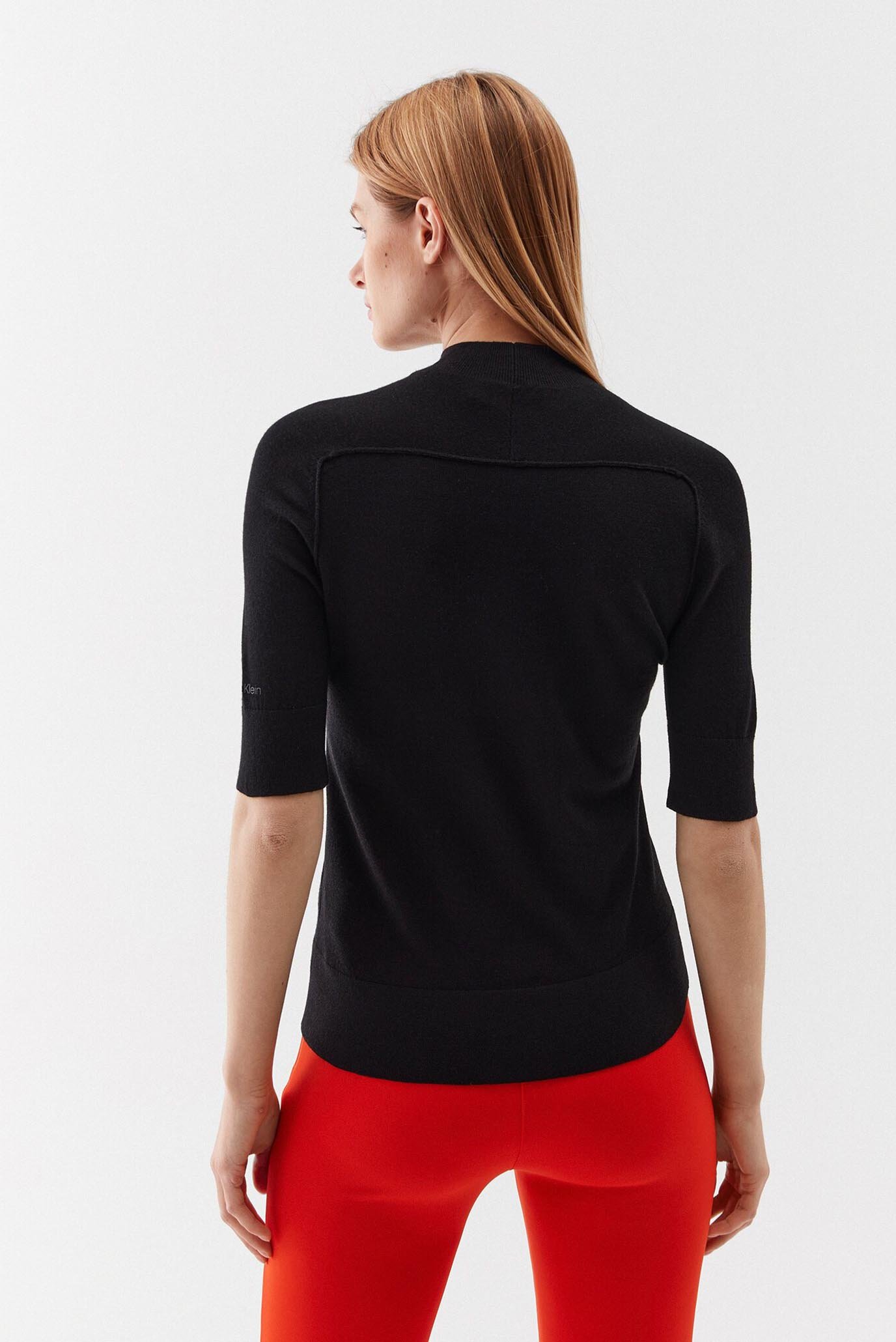 Женский черный шерстяной гольф EXTRA FINE WOOL 2