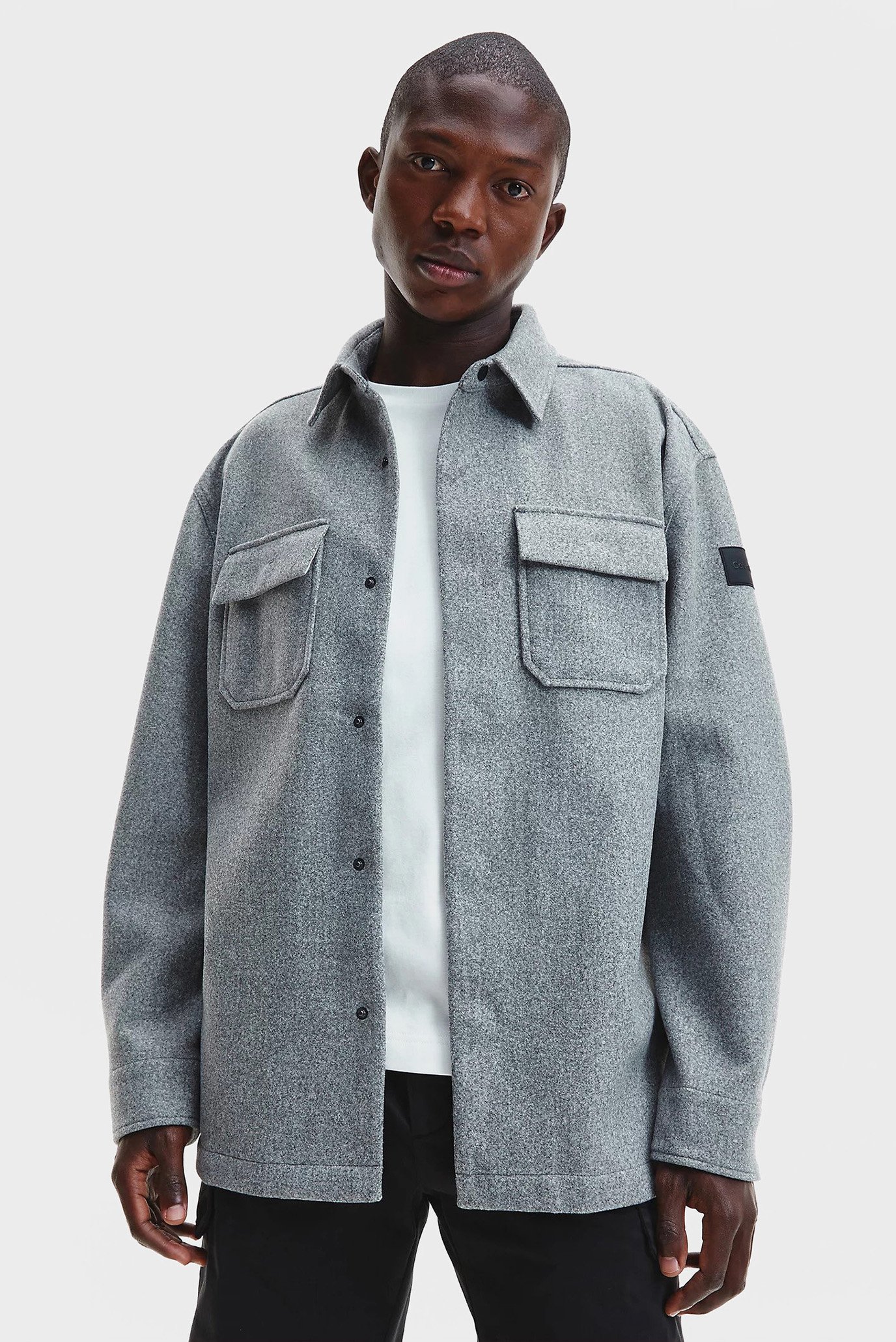 Рубашка RECYCLED FAUX WOOL OVERSHIRT 1