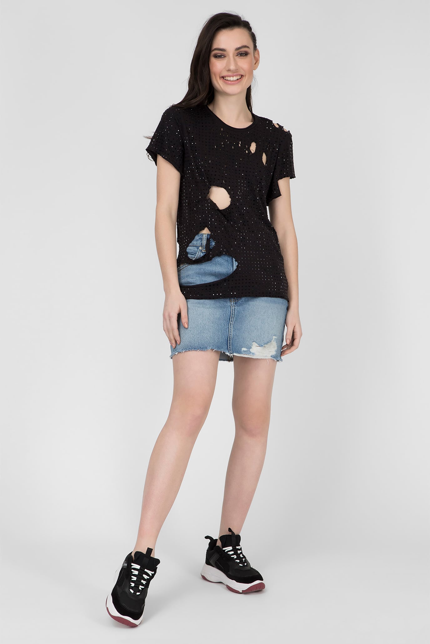 Женский черный топ T-RATY 10