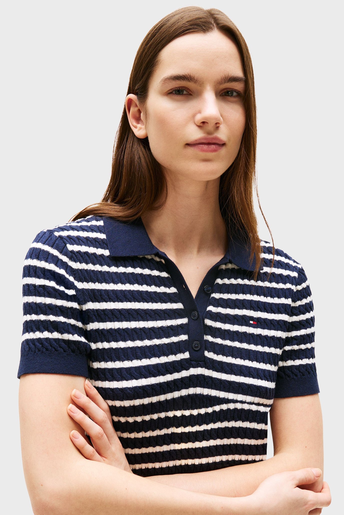 Поло CO CABLE POLO-NK SS SWEATER 4