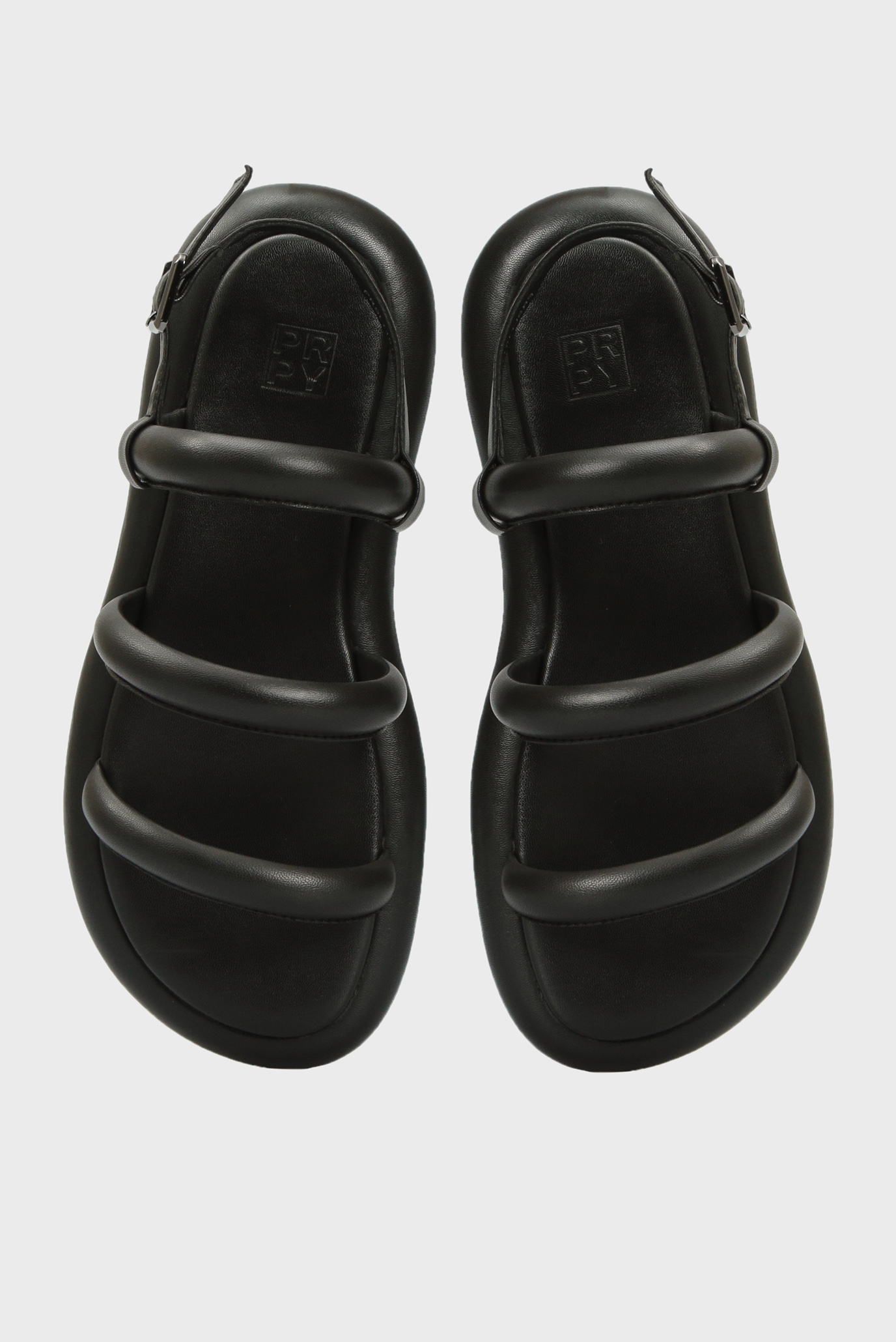 Женские черные кожаные сандалии Piemonte 9