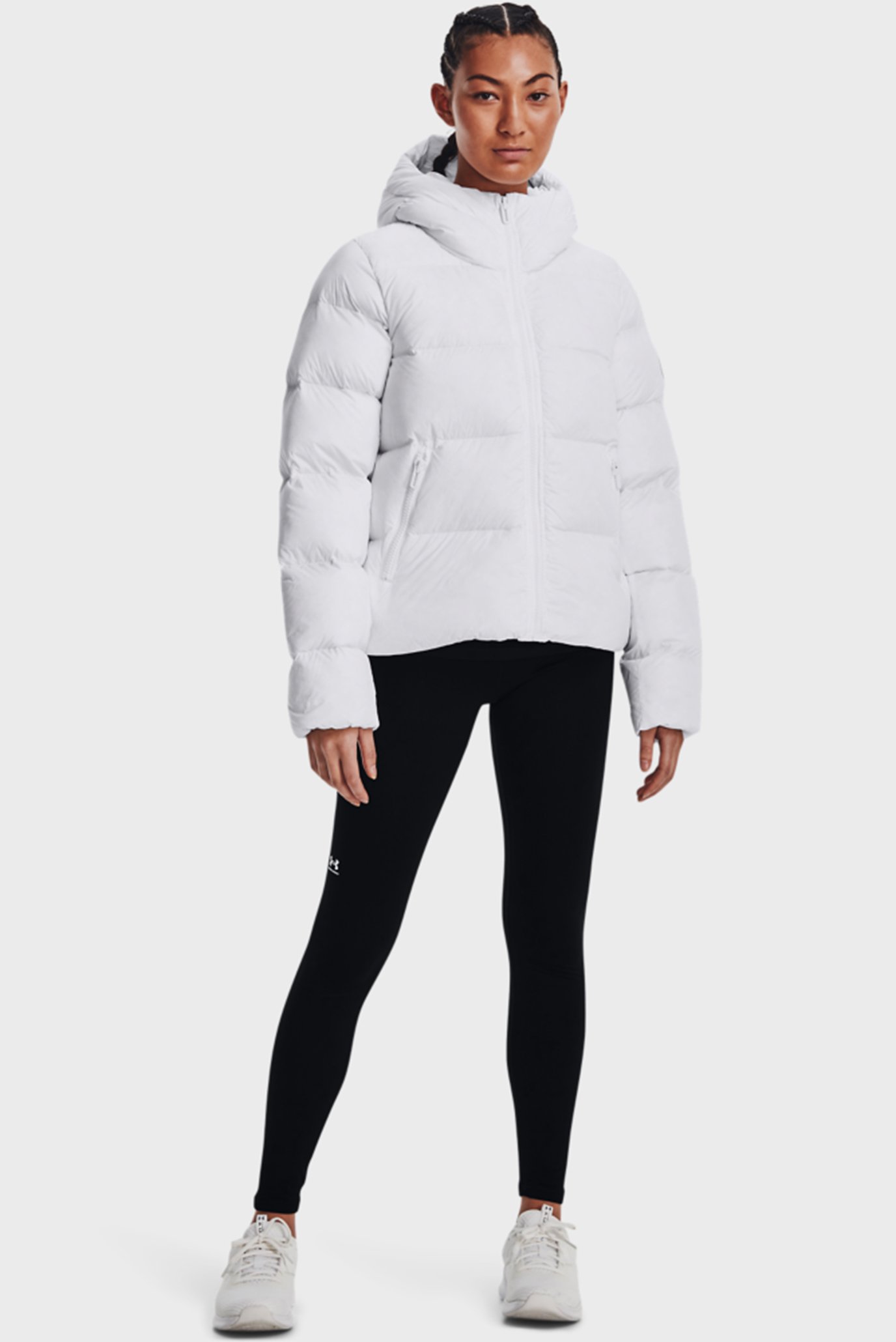 Женский белый пуховик UA CGI Down Jkt 2
