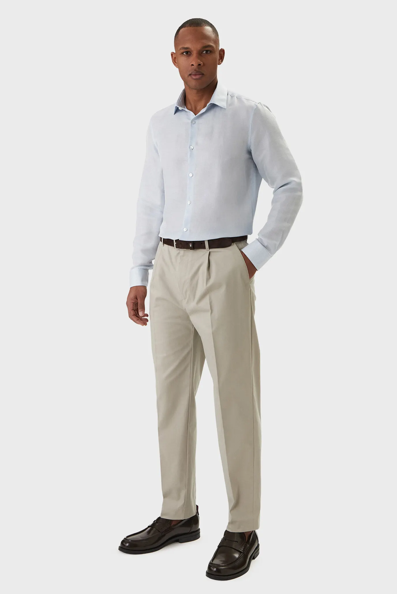 Рубашка SLIM REF LINEN BLD SLD 2