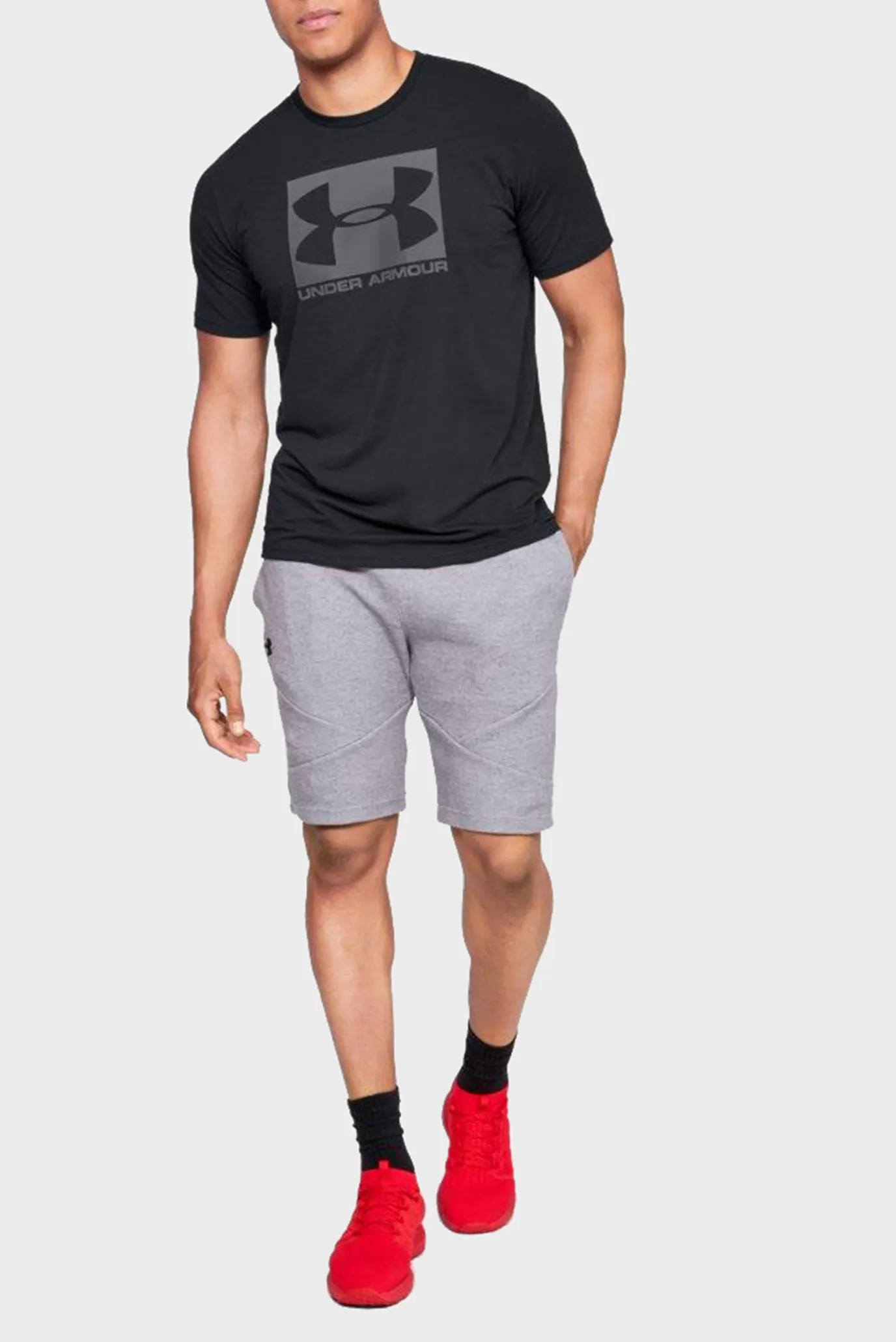 Мужская черная футболка UA Boxed Sportstyle SS 10