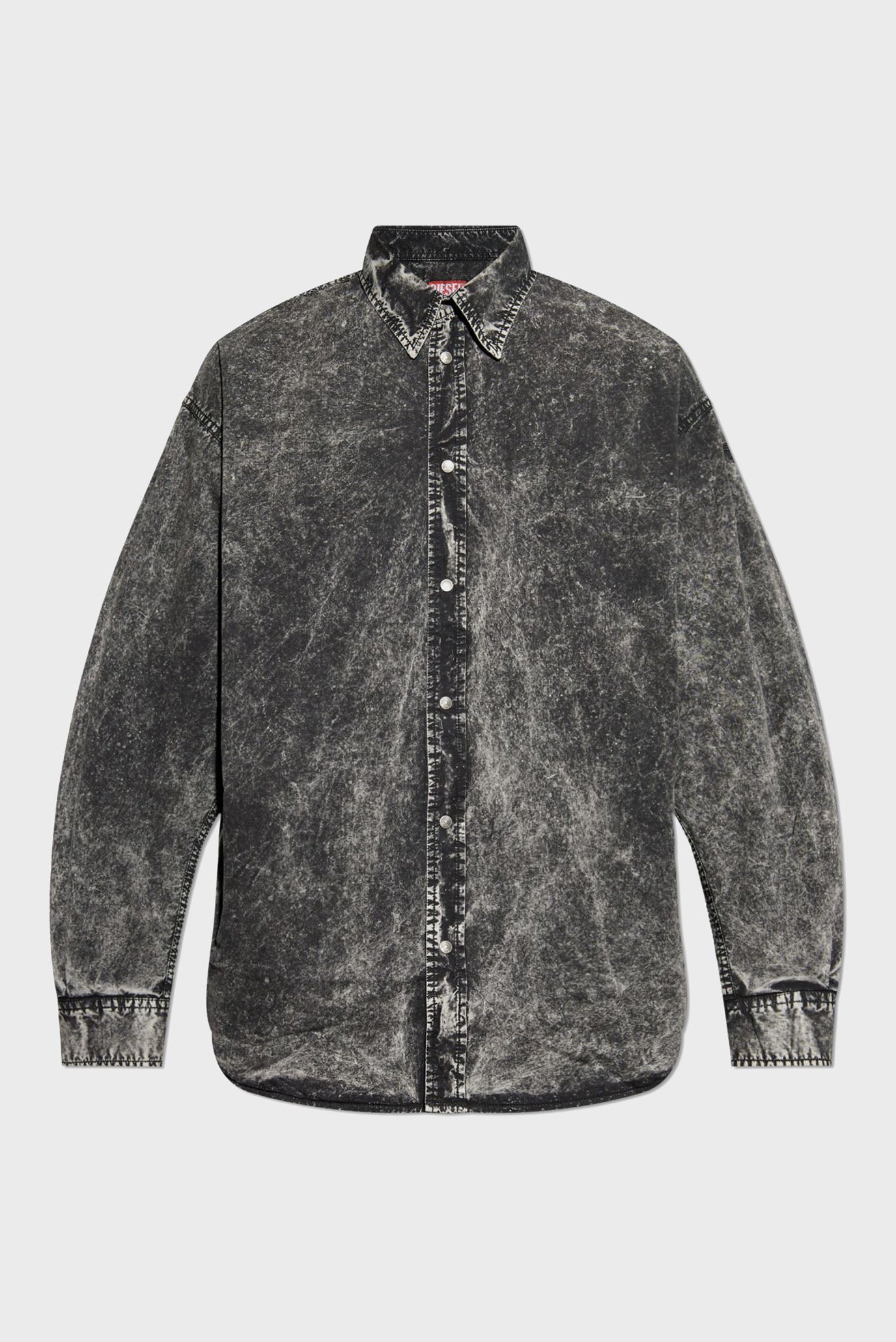 Мужская черная рубашка S-VEKEN CAMICIA 6