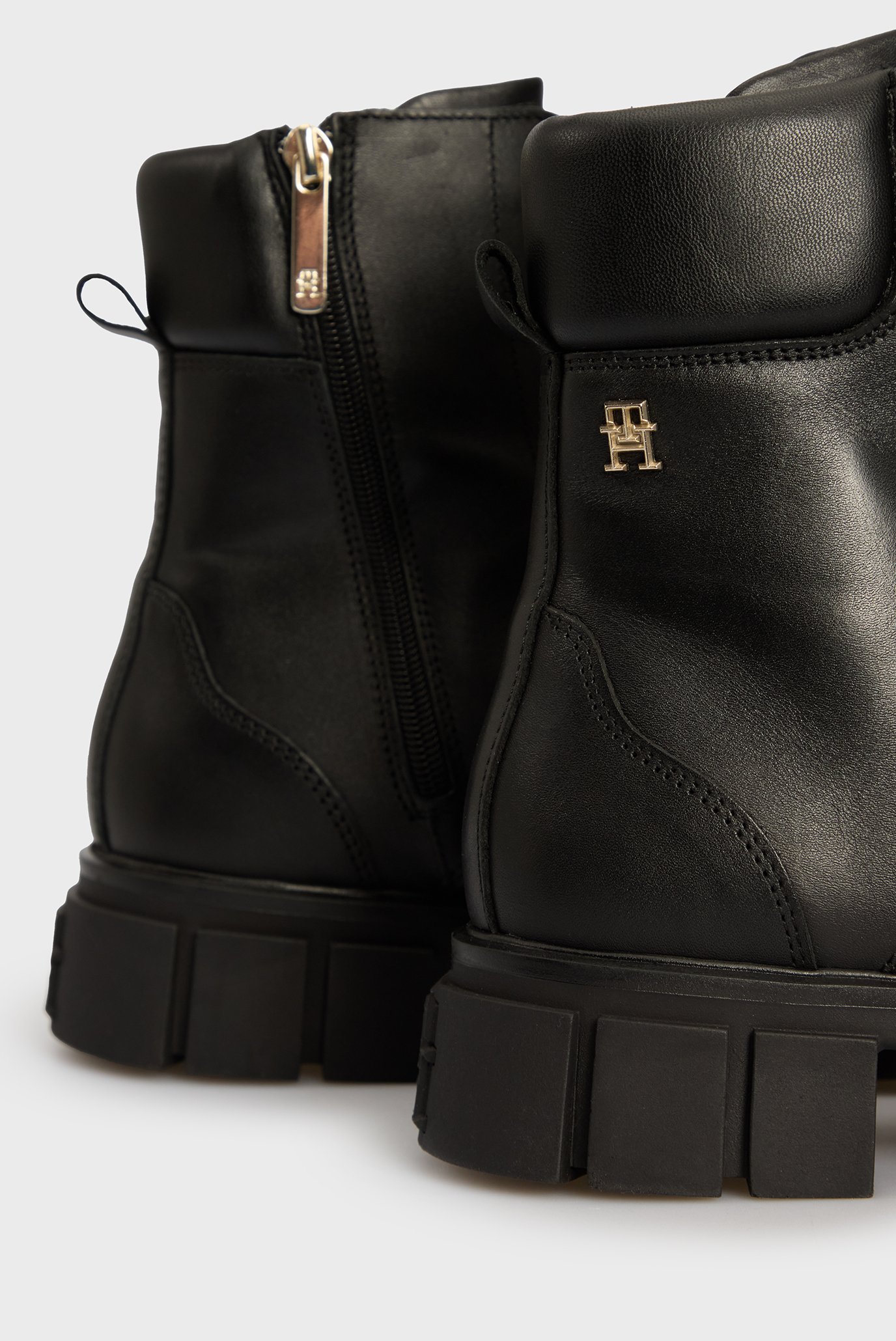 Женские черные кожаные ботинки LACE-UP BIKER LEATHER 2