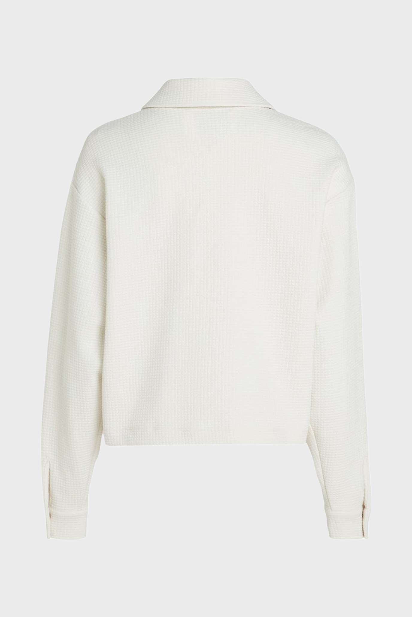 Женская белая рубашка WAFFLE KNIT TRUCKER JACKET 2