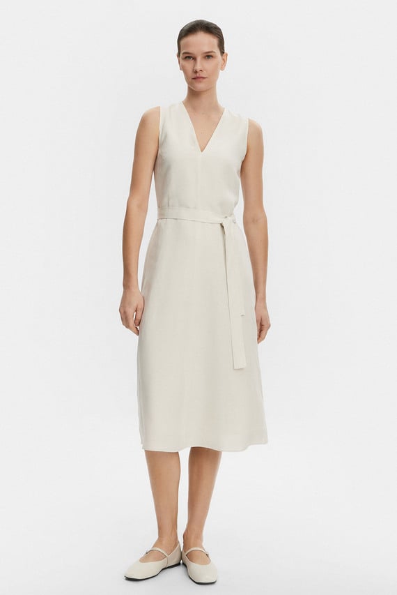 Женское серое платье NS V NECK