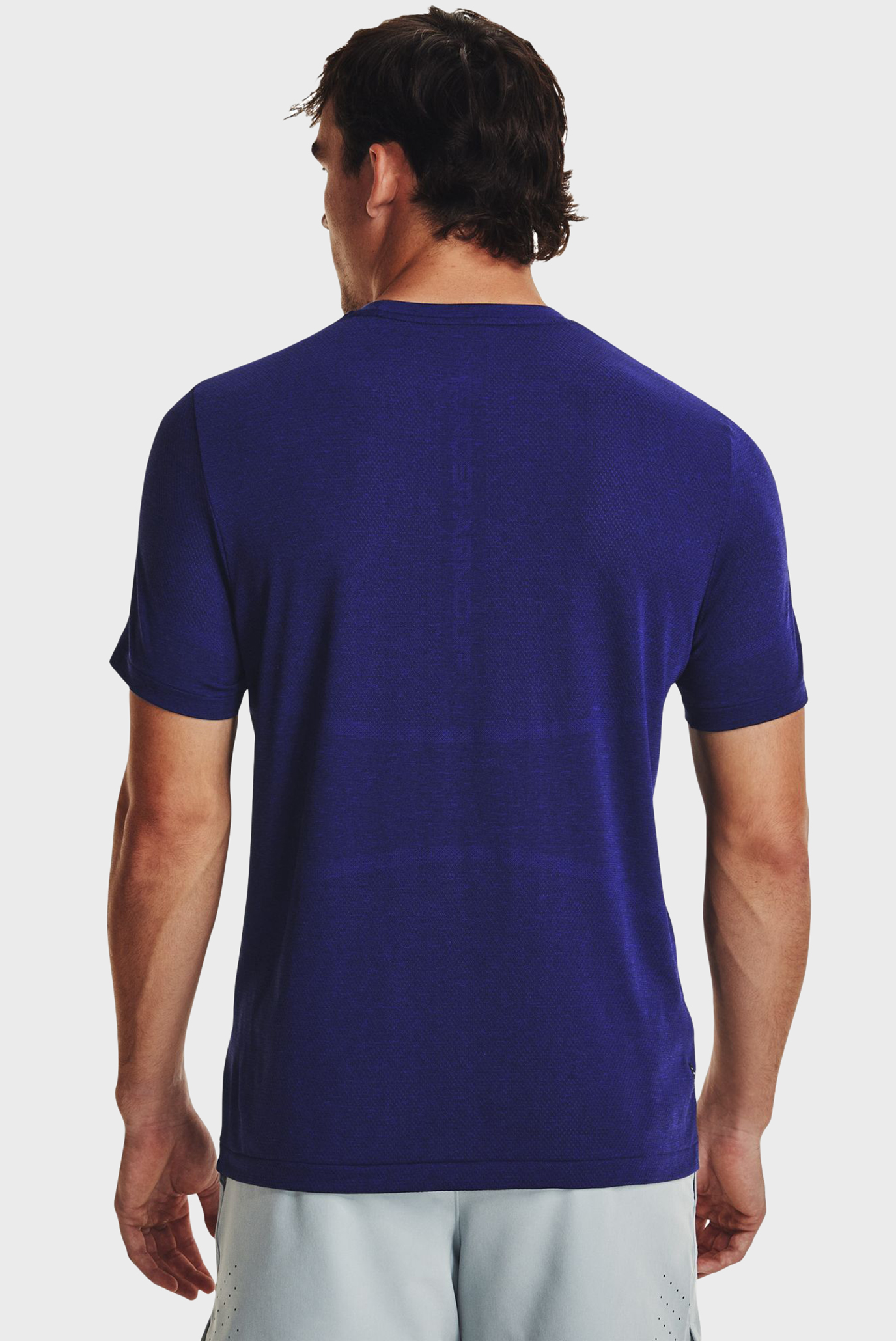 Мужская темно-синяя футболка UA Rush Seamless Legacy SS 3