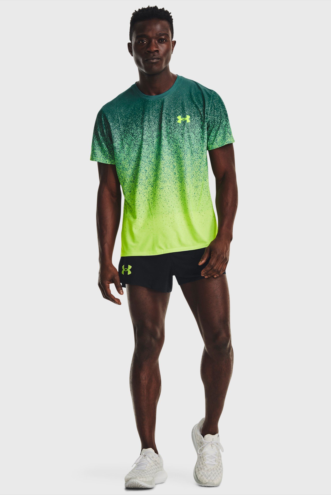 Мужская зеленая футболка UA RUSH CICADA SHORTSLEEVEUnder Armour Мужская зеленая футболка UA RUSH CICADA SHORTSLEEVE 8