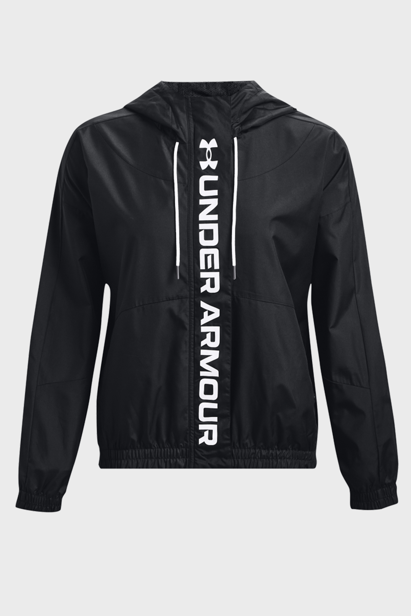 Женская черная ветровка UA Rush Woven FZ Jacket Under Armour