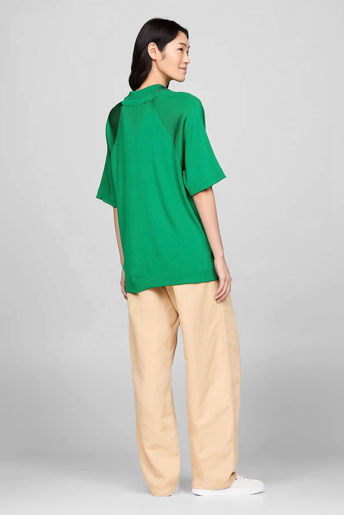 Поло RIB OVERSIZED POLO SWEATER 3