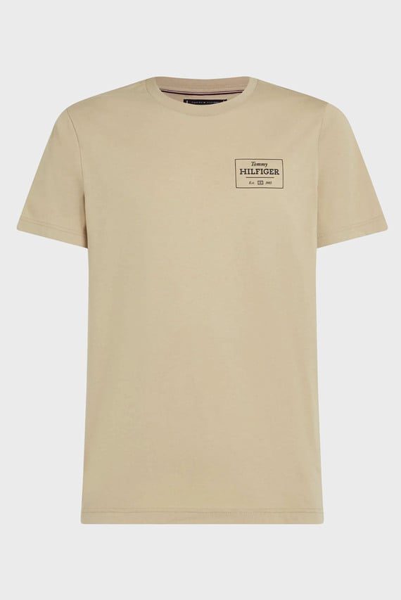 Мужская бежевая футболка MONOTYPE PRINTED LABEL TEE