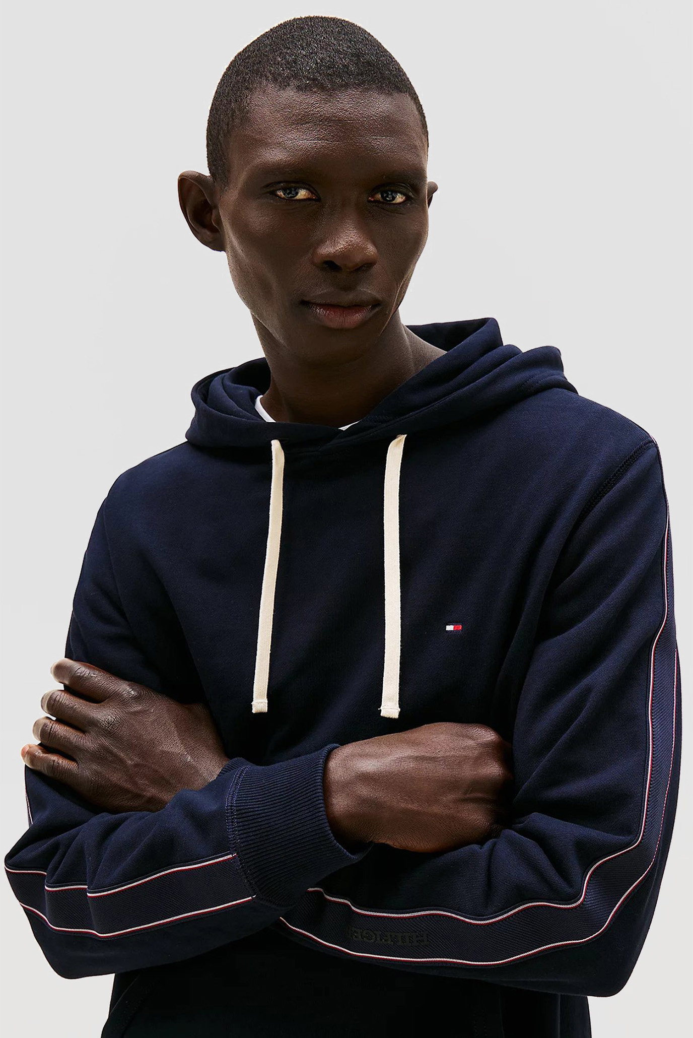 Мужское темно-синее худи GLOBAL STRIPE 4