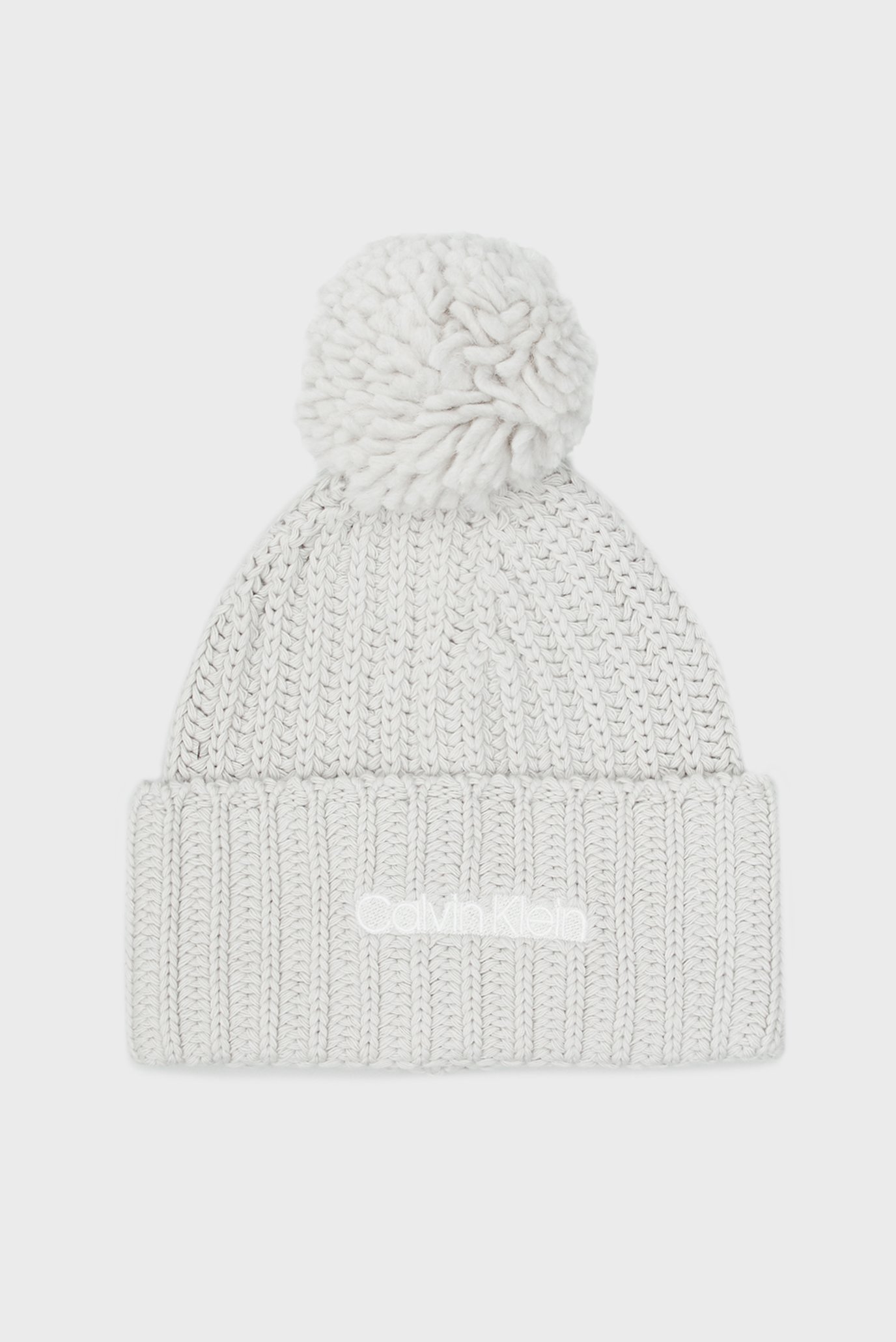 Шапка OVERSIZED KNIT BEANIE W  POMPOM 4