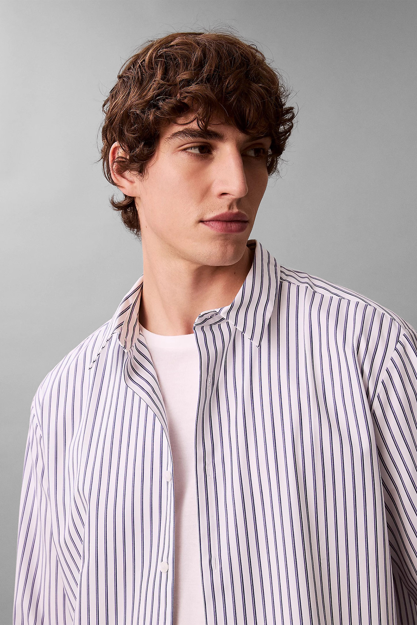 Рубашка LS THIN DBL STRIPE COTTON EASY S 3